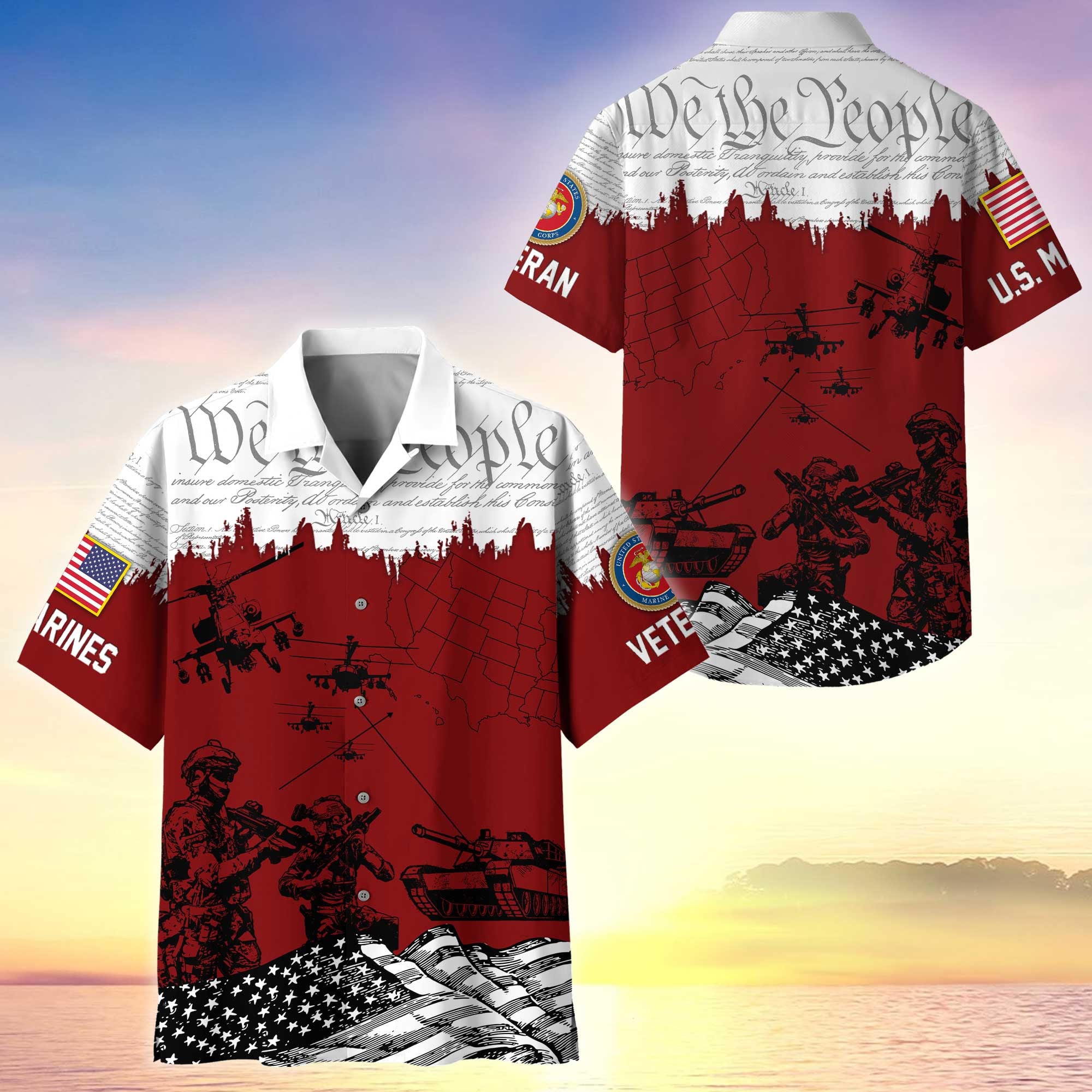Premium Proudly Served US Veterans Hawaiian Shirt