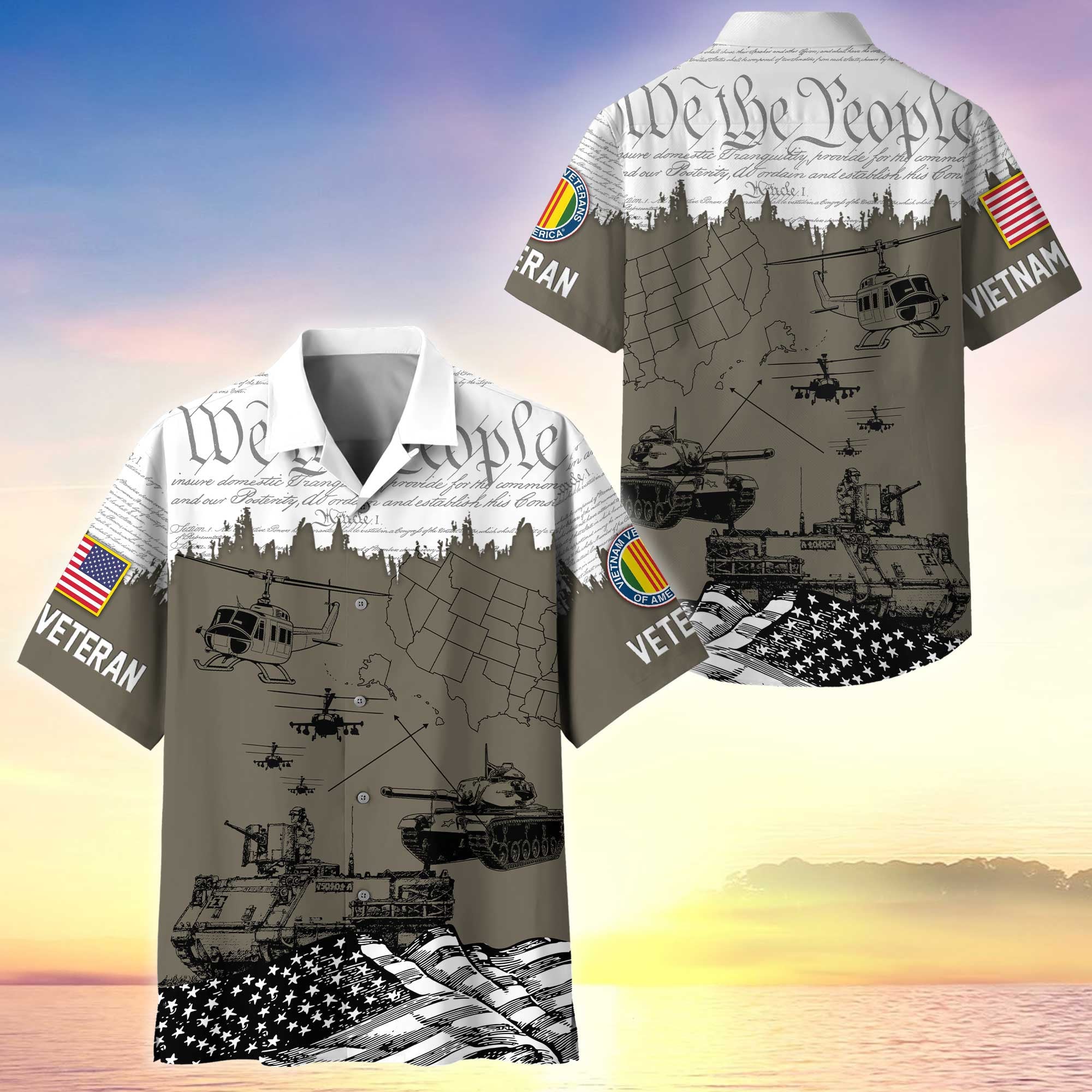 Premium Proudly Served US Veterans Hawaiian Shirt