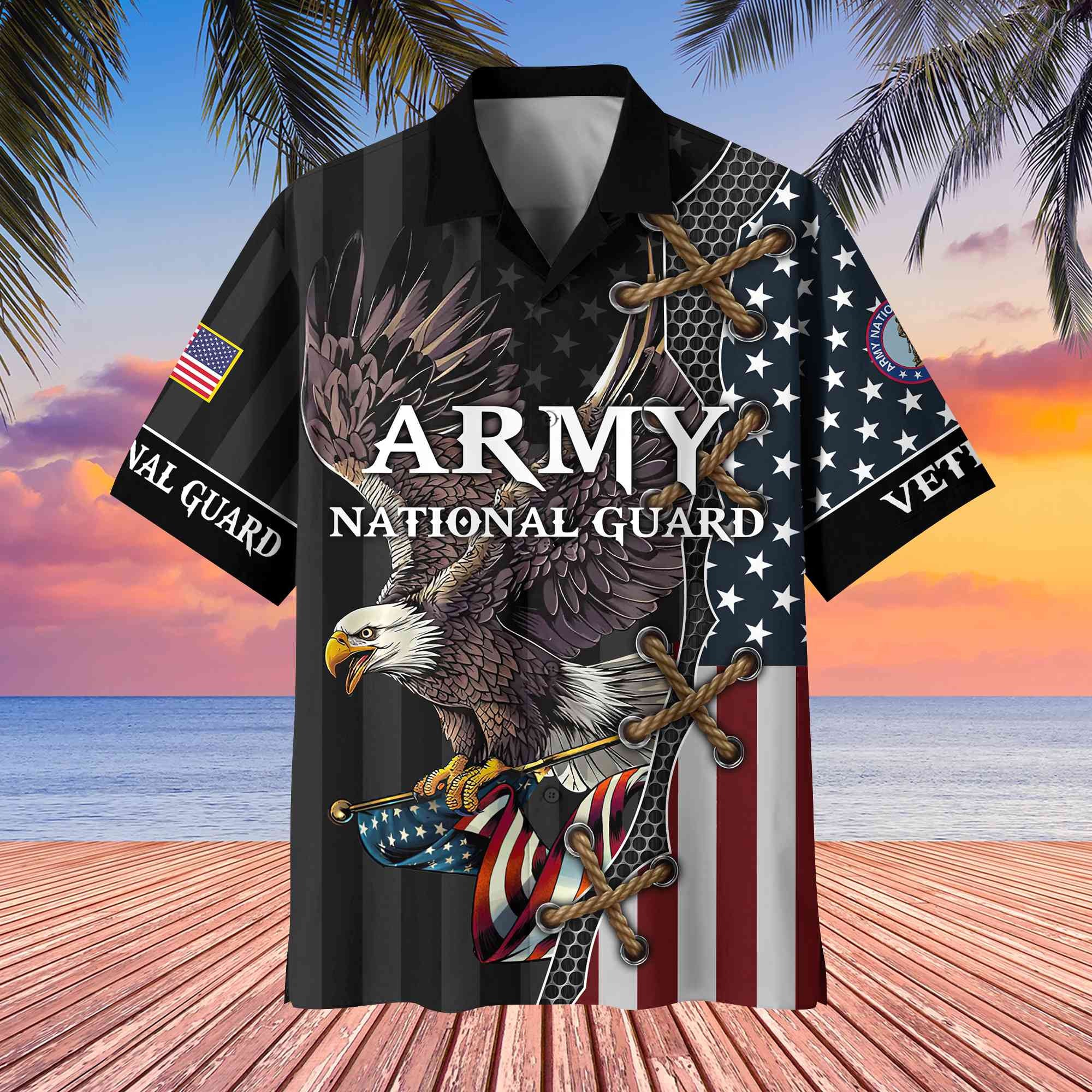 Premium US Veterans Hawaiian Shirt, Gifts For Veterans Day, Father's Day