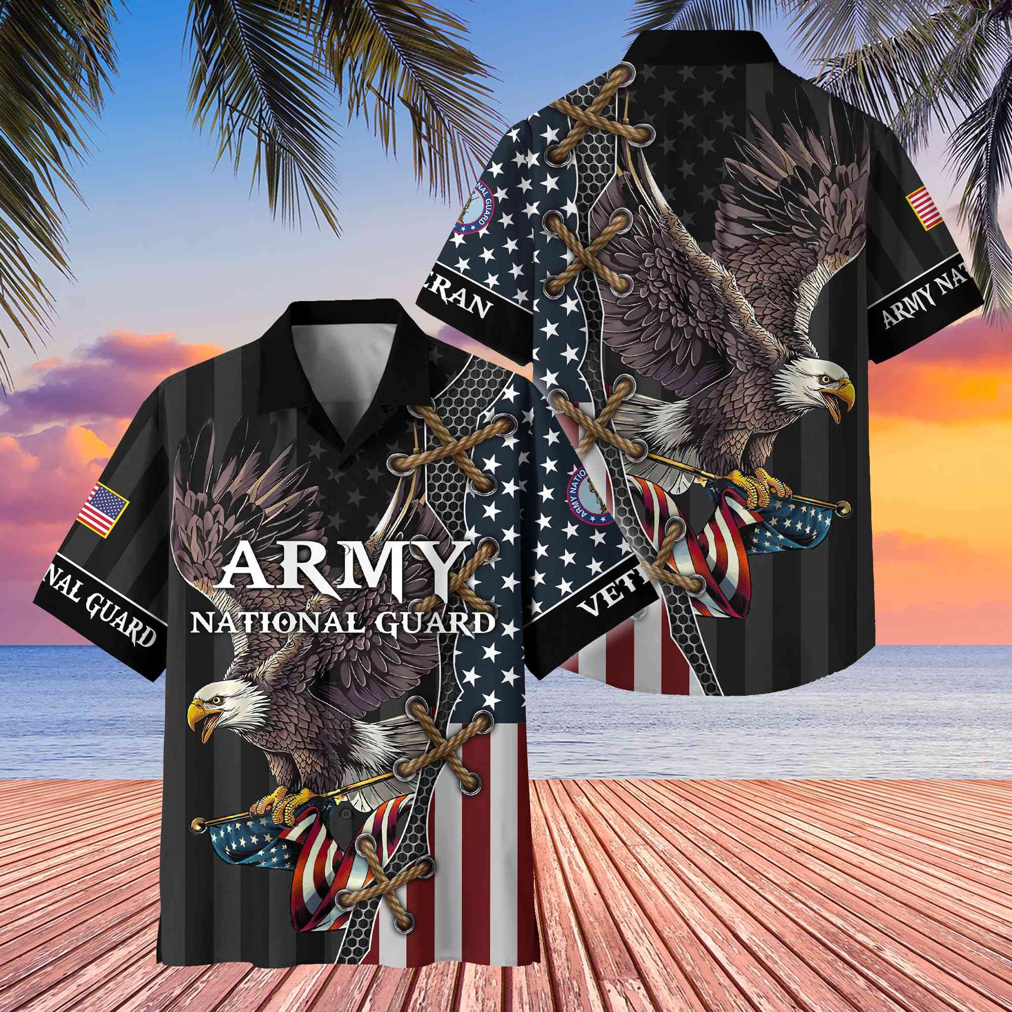 Premium US Veterans Hawaiian Shirt, Gifts For Veterans Day, Father's Day