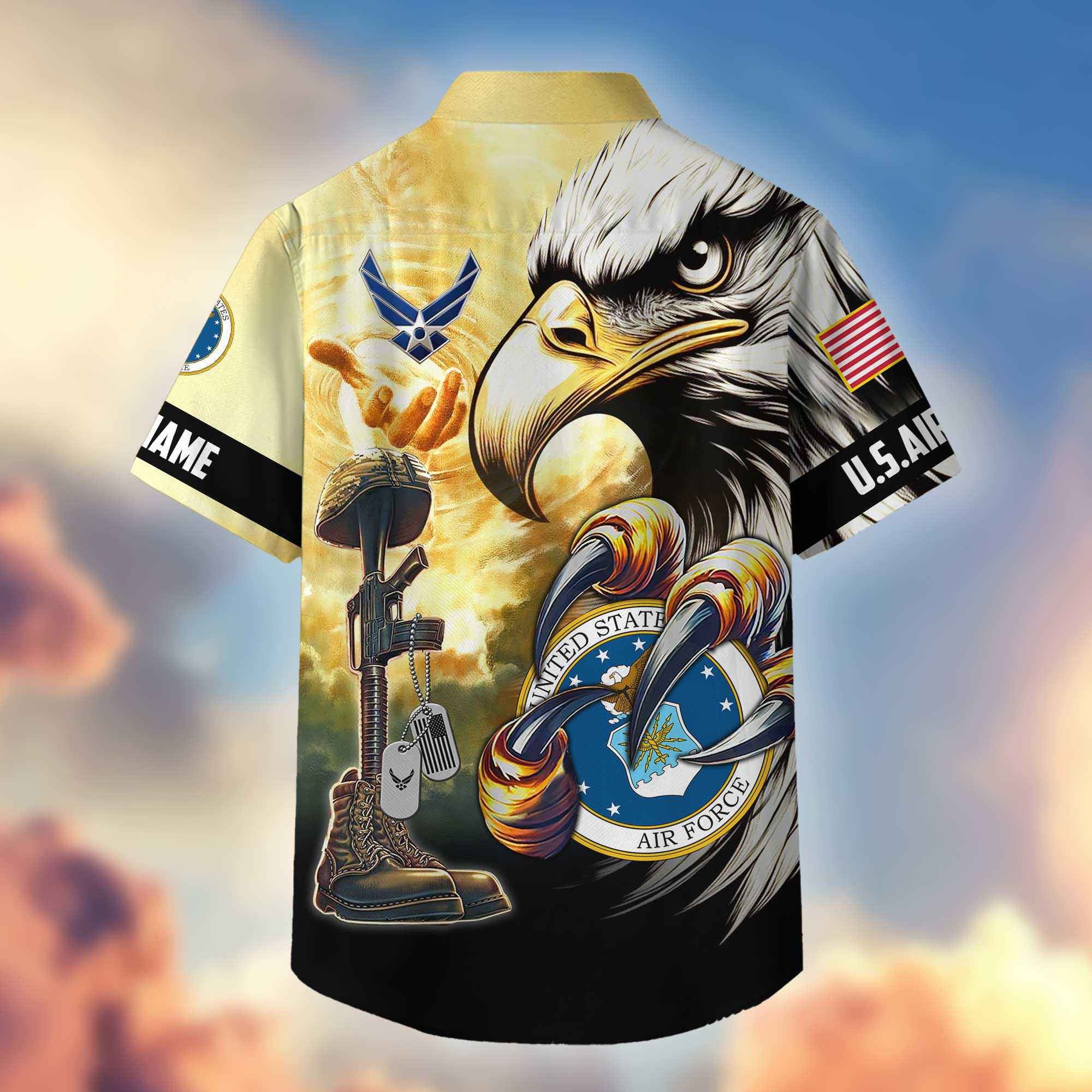 Premium Personalized Honoring All Who Served US Veterans Hawaiian Shirt