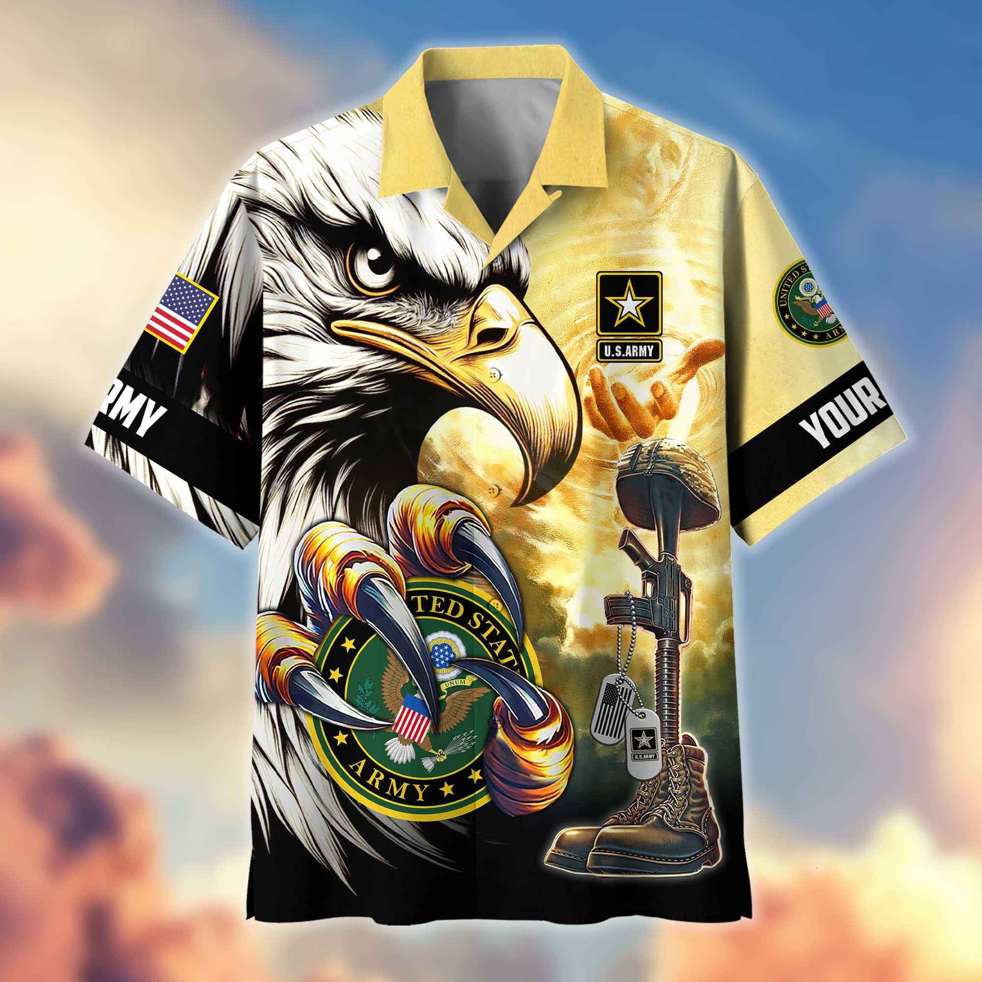 Premium Personalized Honoring All Who Served US Veterans Hawaiian Shirt