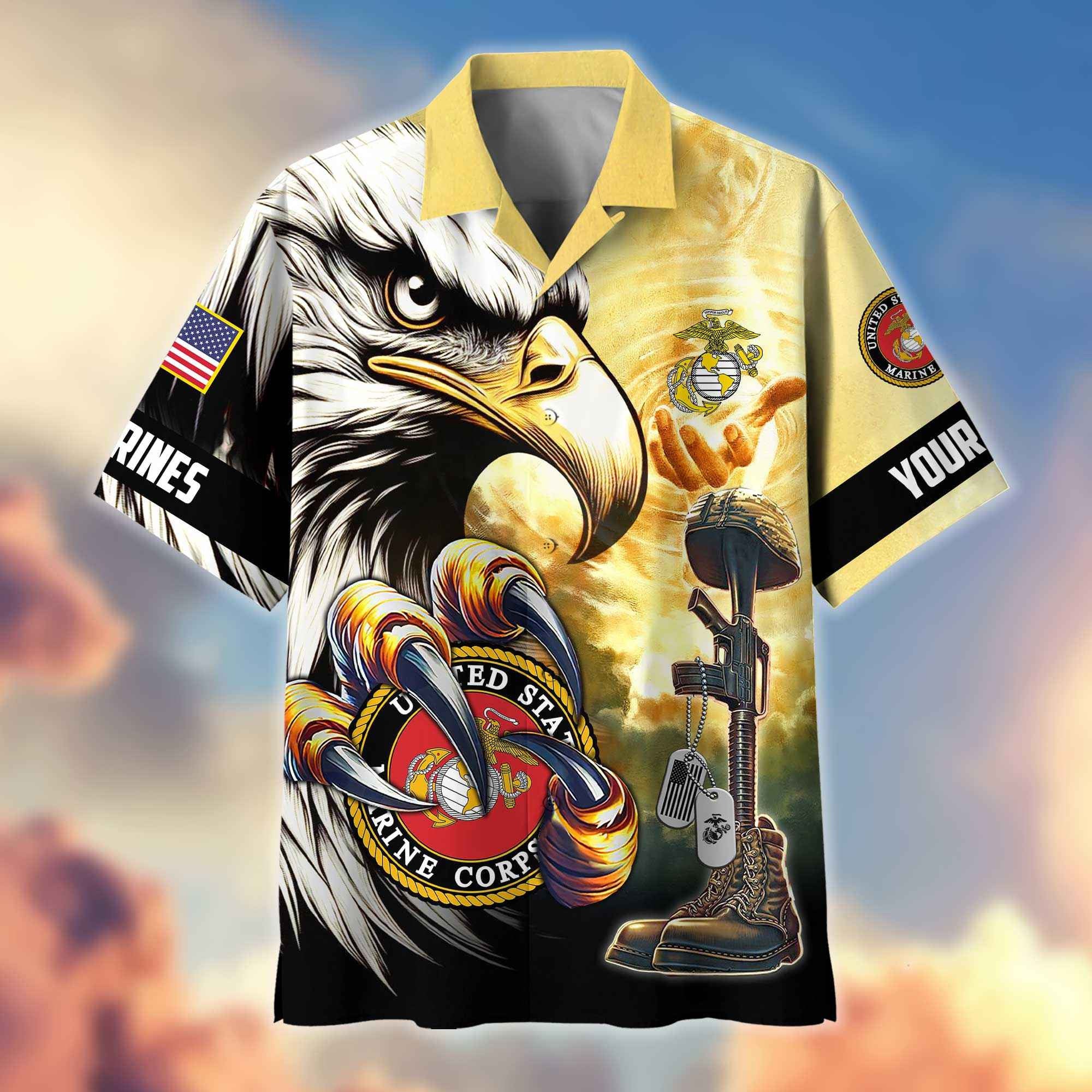 Premium Personalized Honoring All Who Served US Veterans Hawaiian Shirt