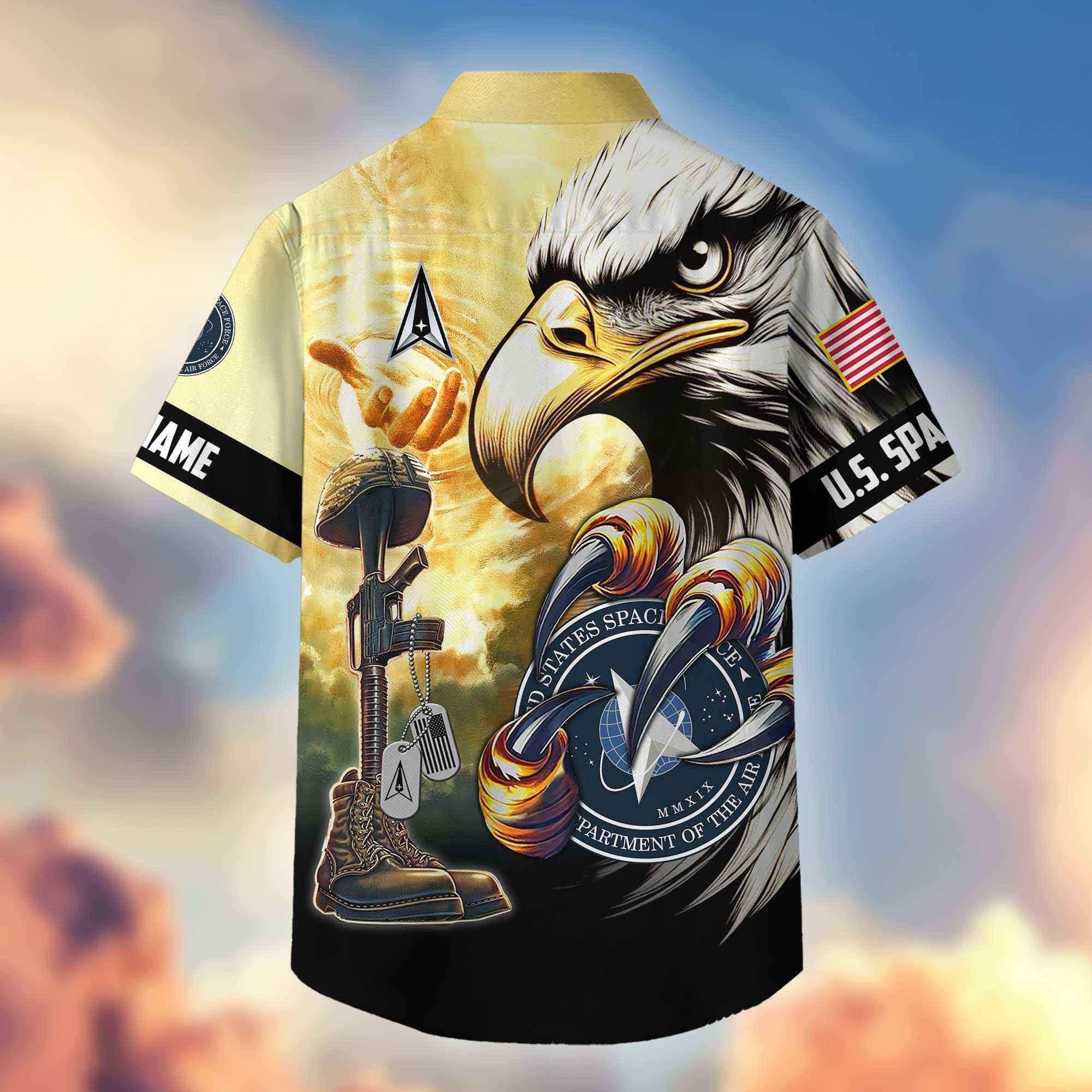 Premium Personalized Honoring All Who Served US Veterans Hawaiian Shirt