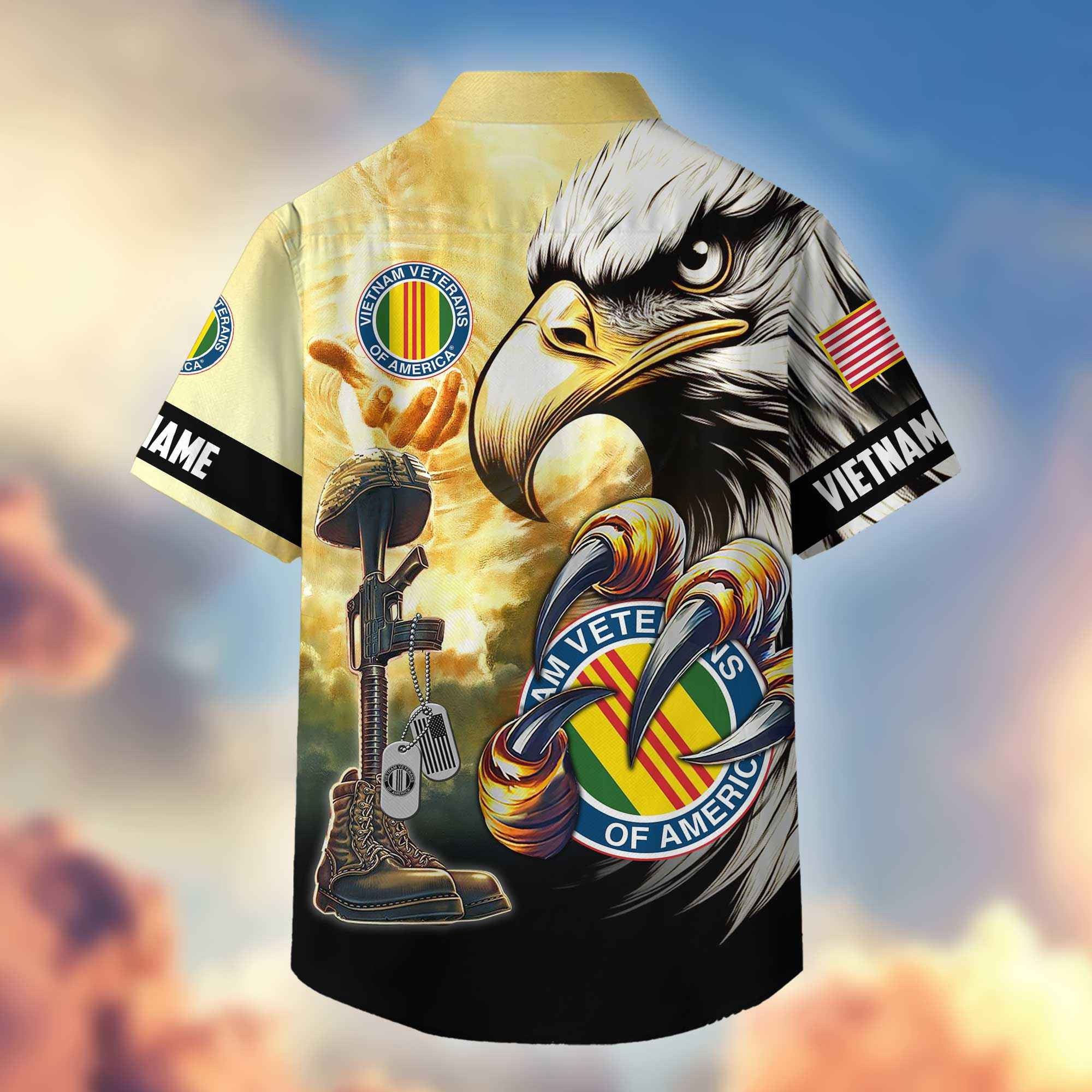 Premium Personalized Honoring All Who Served US Veterans Hawaiian Shirt