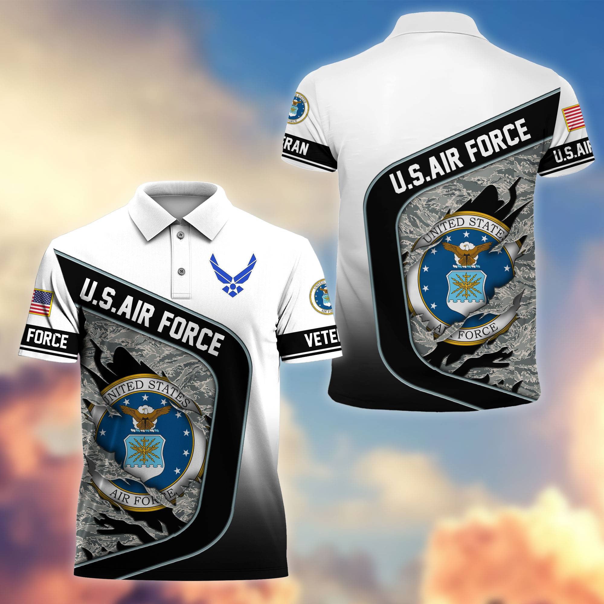 Premium US Veterans Polo Shirt, Gifts For Veterans Day, Gifts For Dad, Gifts For Husband Veteran