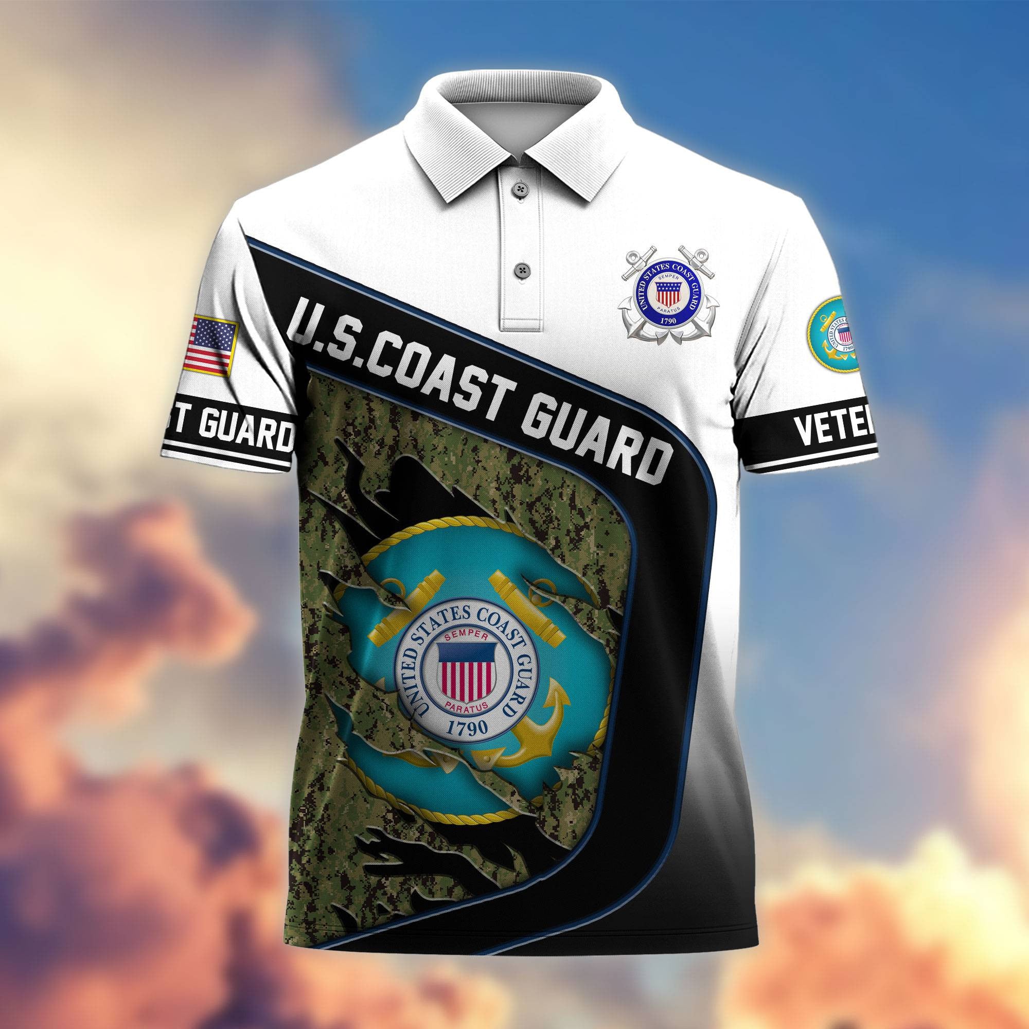 Premium US Veterans Polo Shirt, Gifts For Veterans Day, Gifts For Dad, Gifts For Husband Veteran