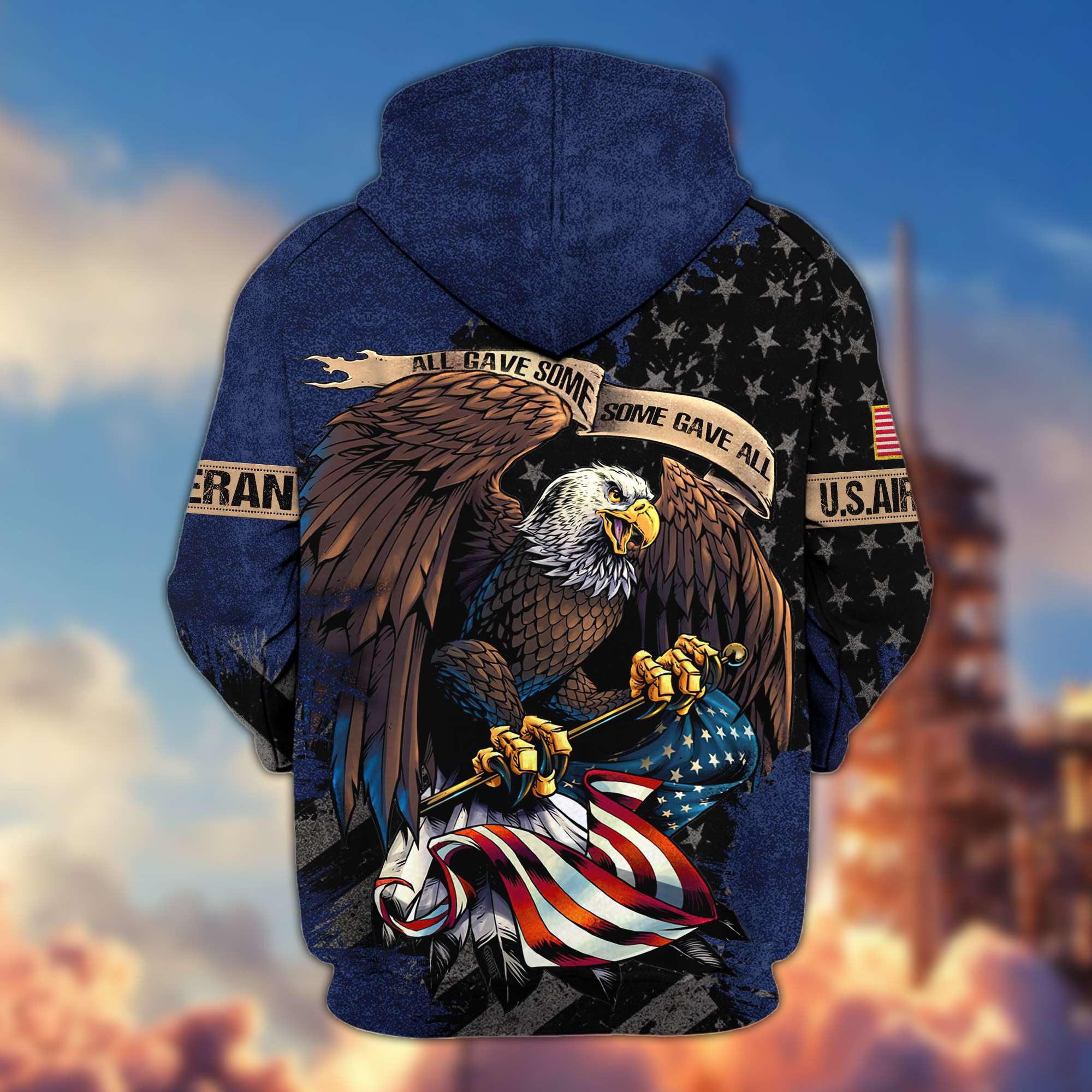 Premium US Veterans Zip Hoodie Gifts For Veterans Day, Gifts For Dad, Gifts For Husband