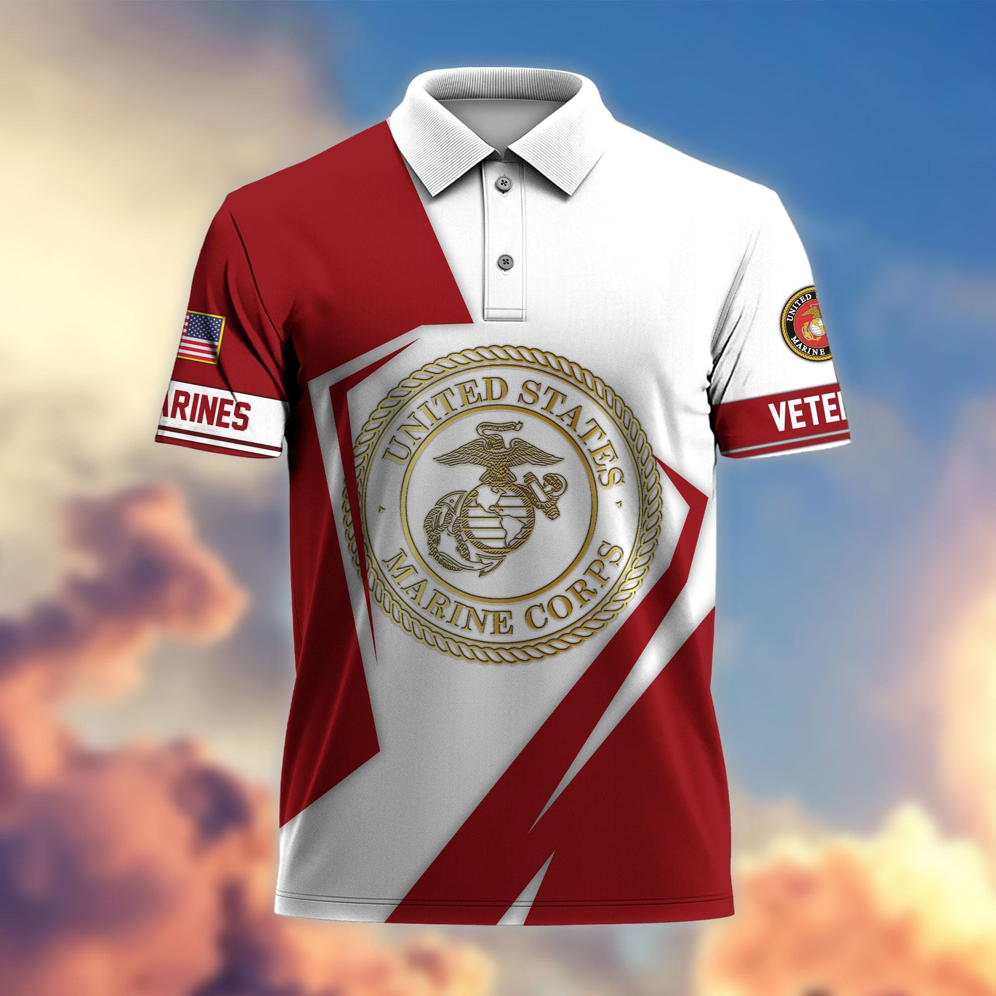 Premium US Veterans Polo Shirt, Gifts For Veterans Day