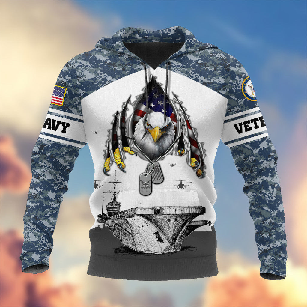 Premium Proudly Served US Veteran Hoodie, Gifts For Veterans Day, Gifts For Dad, Gifts For Husband