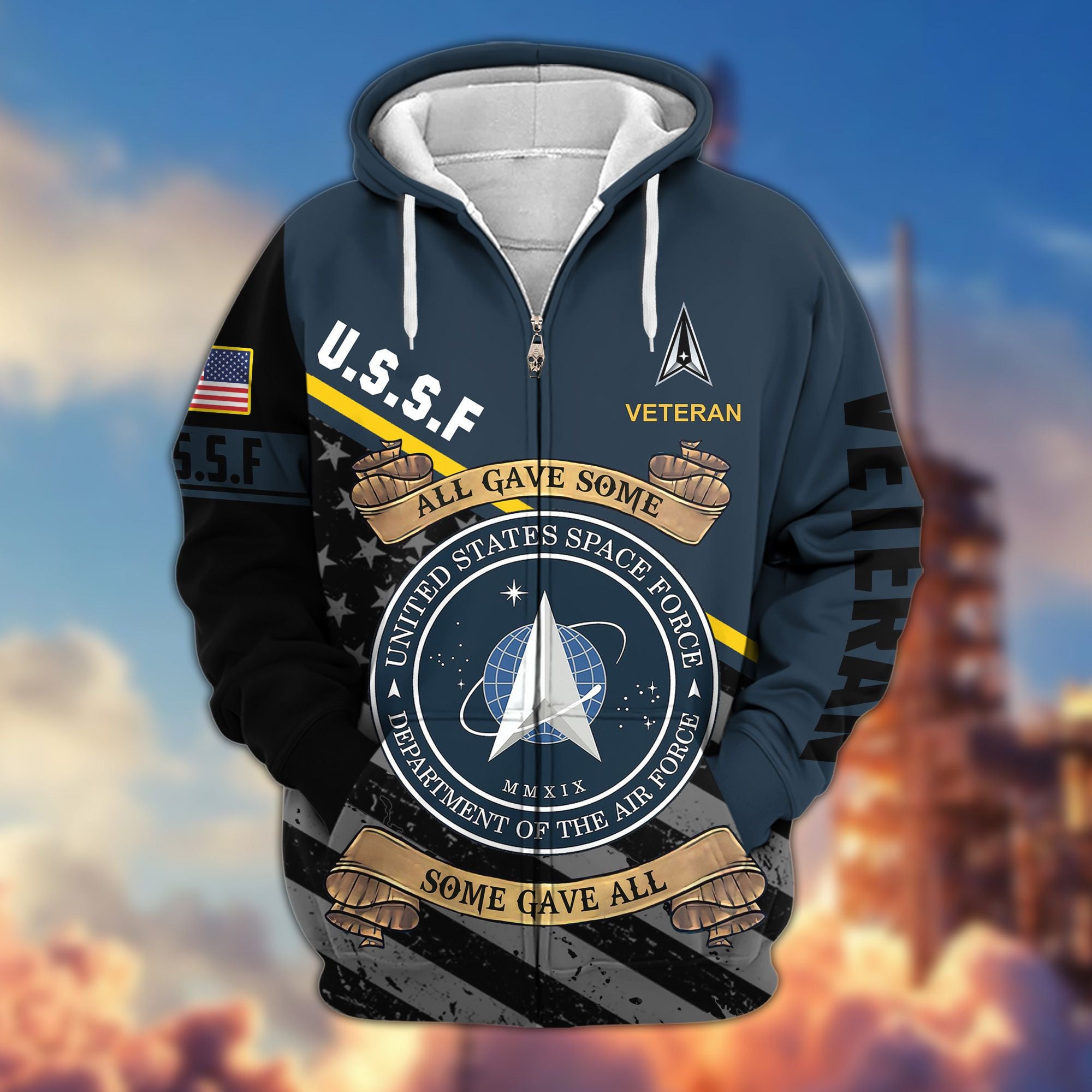 Premium All Gave Some Some Gave All US Veterans Zip Hoodie, Gifts For Veterans Day