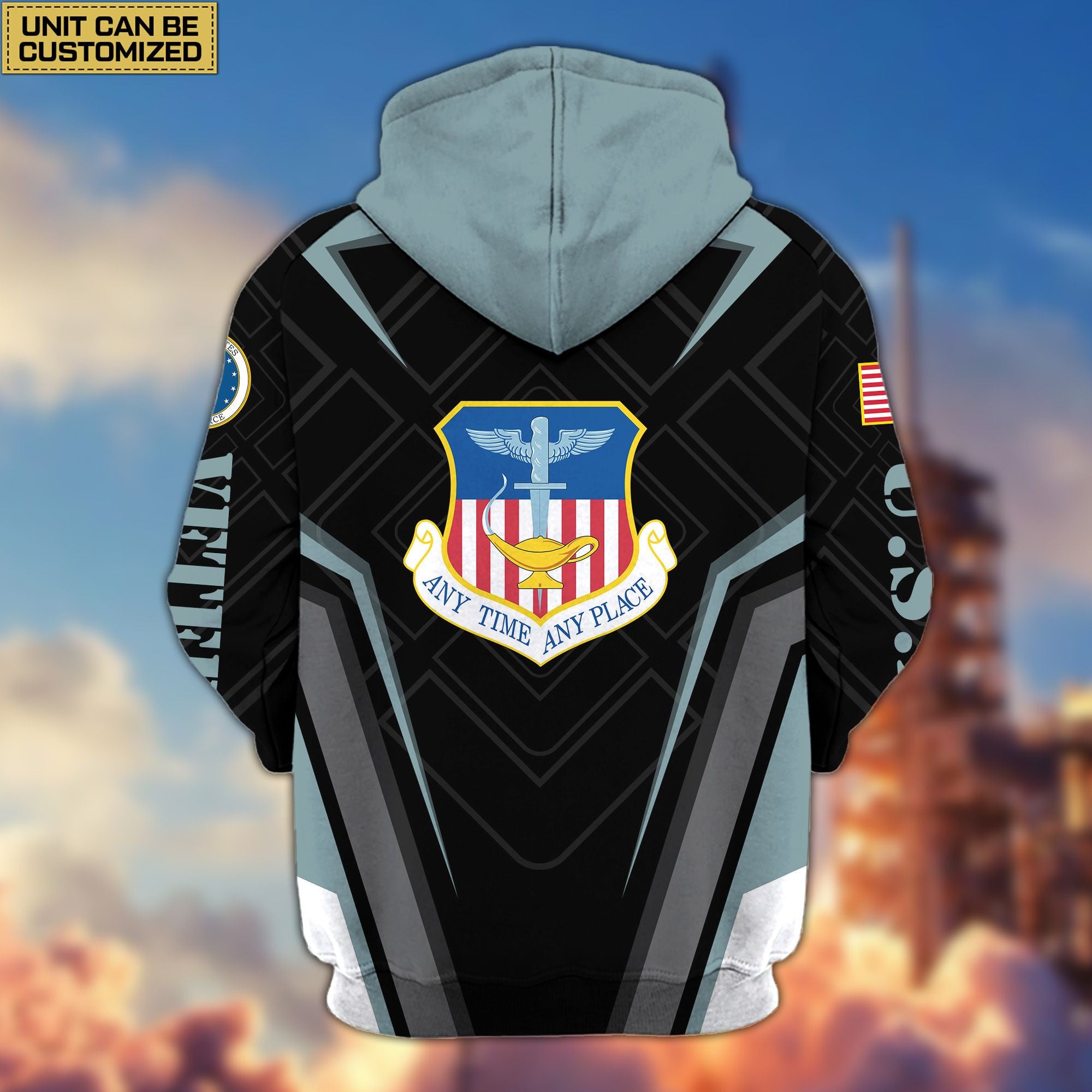 Premium Custom Unit US Veterans Zip Hoodie, Gifts For Veterans Day, Gifts For Dad, Gifts For Husband