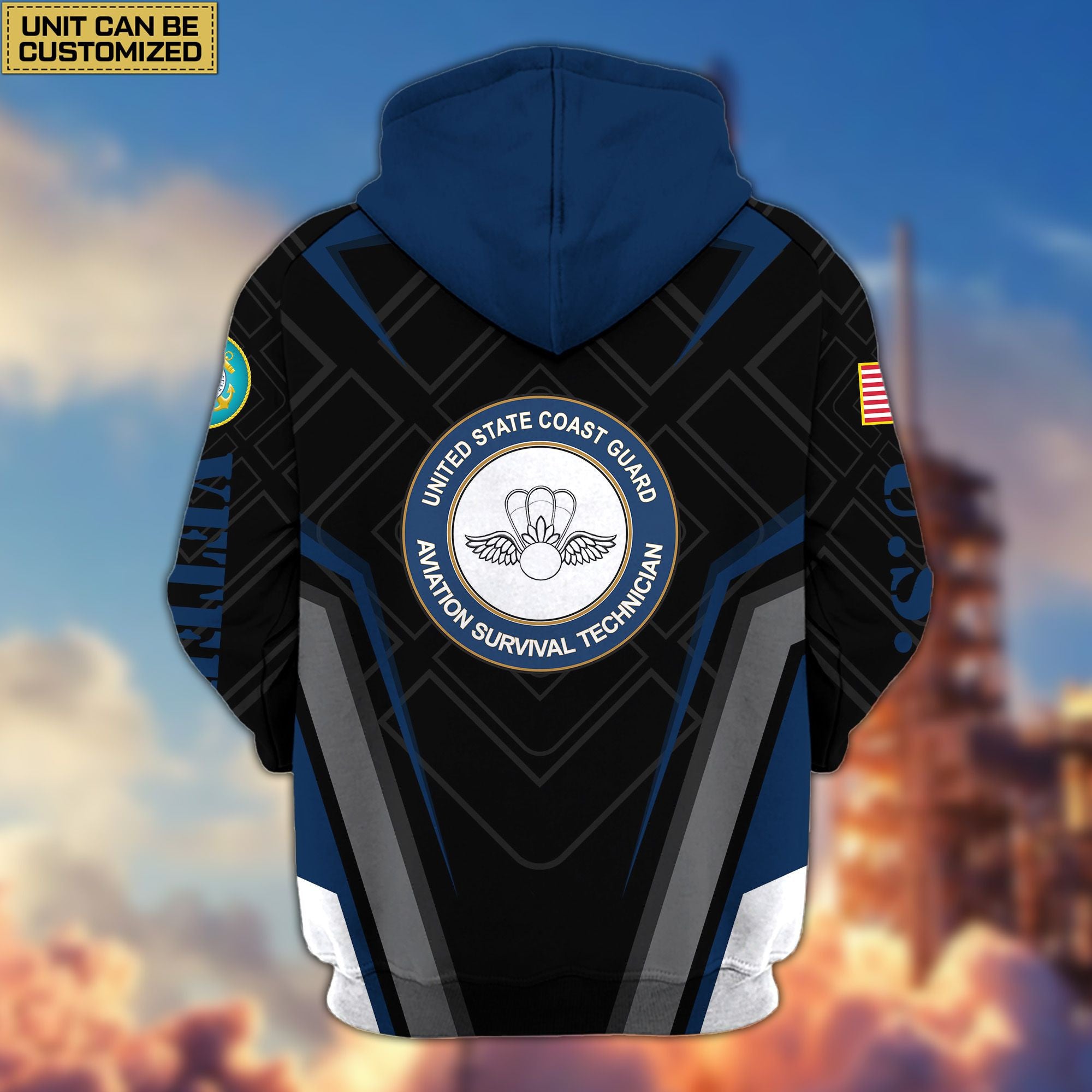 Premium Custom Unit US Veterans Zip Hoodie, Gifts For Veterans Day, Gifts For Dad, Gifts For Husband