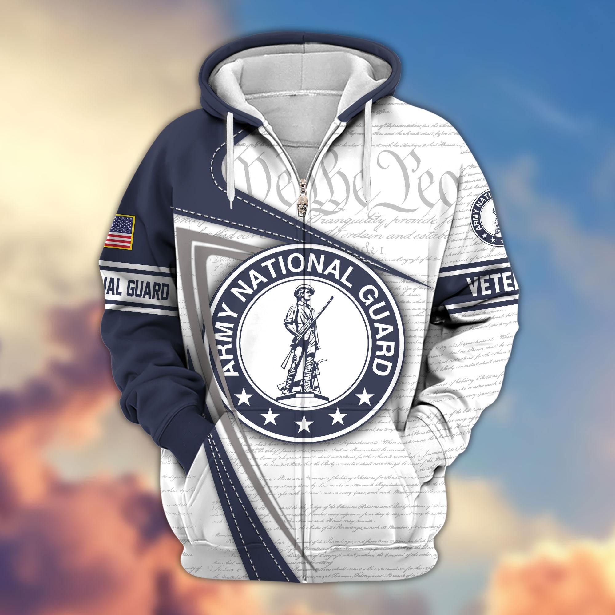 Premium US Veterans Zip Hoodie, Gifts For US Veterans, Gifts For Veterans Day, Gifts For Father's Day