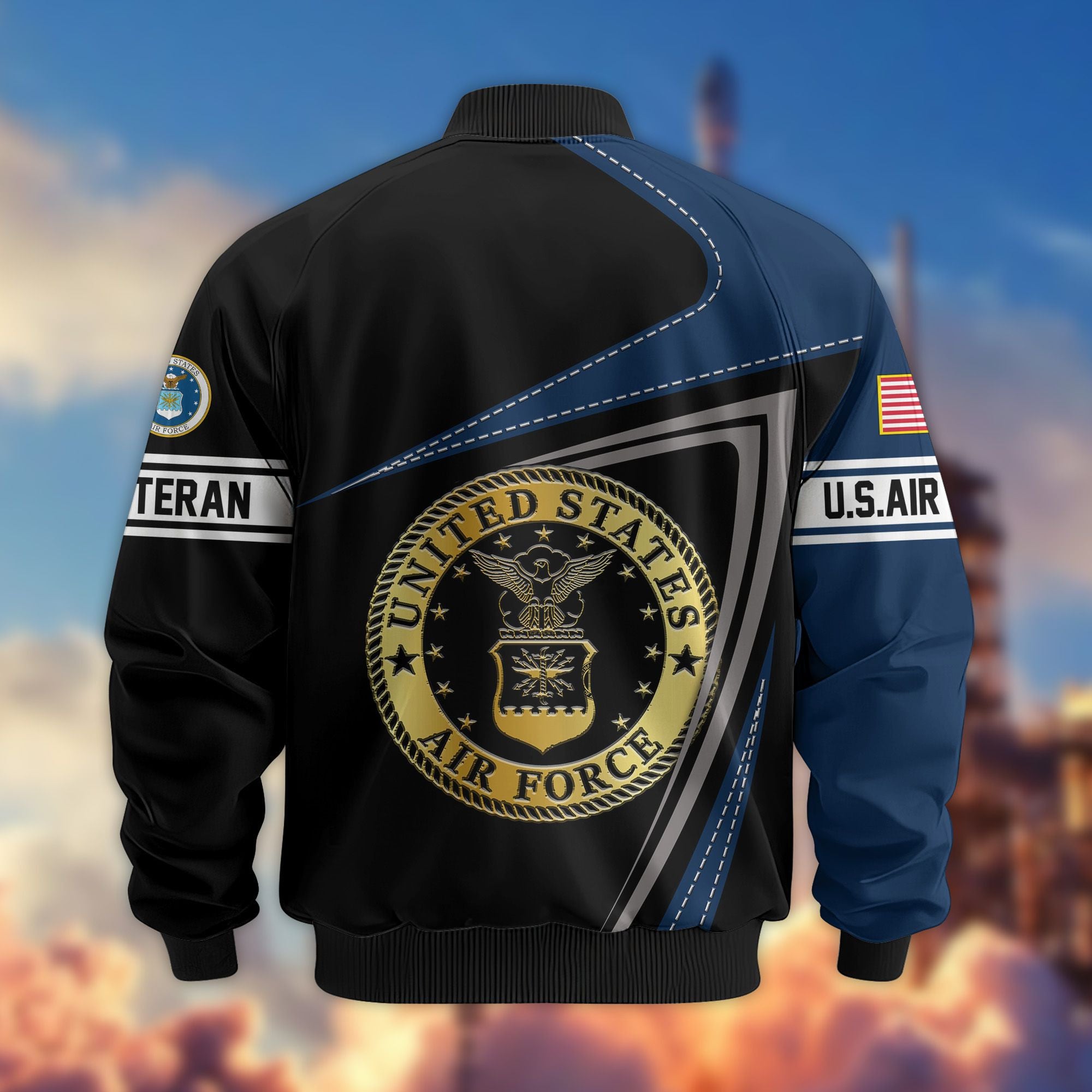 Premium US Veterans Bomber Jacket, Gifts For US Veterans, Gifts For Veterans Day