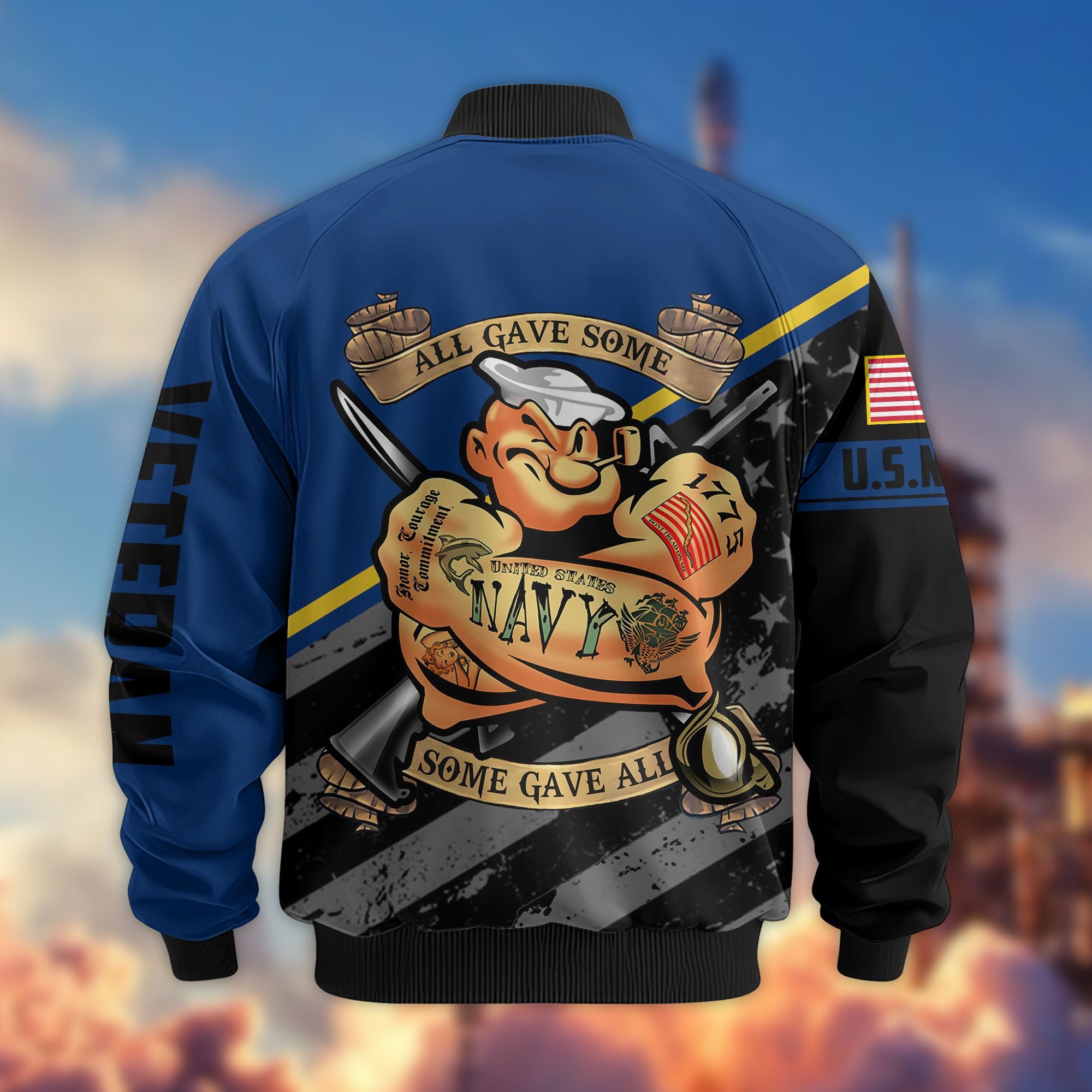 Premium US Veterans Bomber Jacket, Gifts For US Veterans, Gifts For Veterans Day