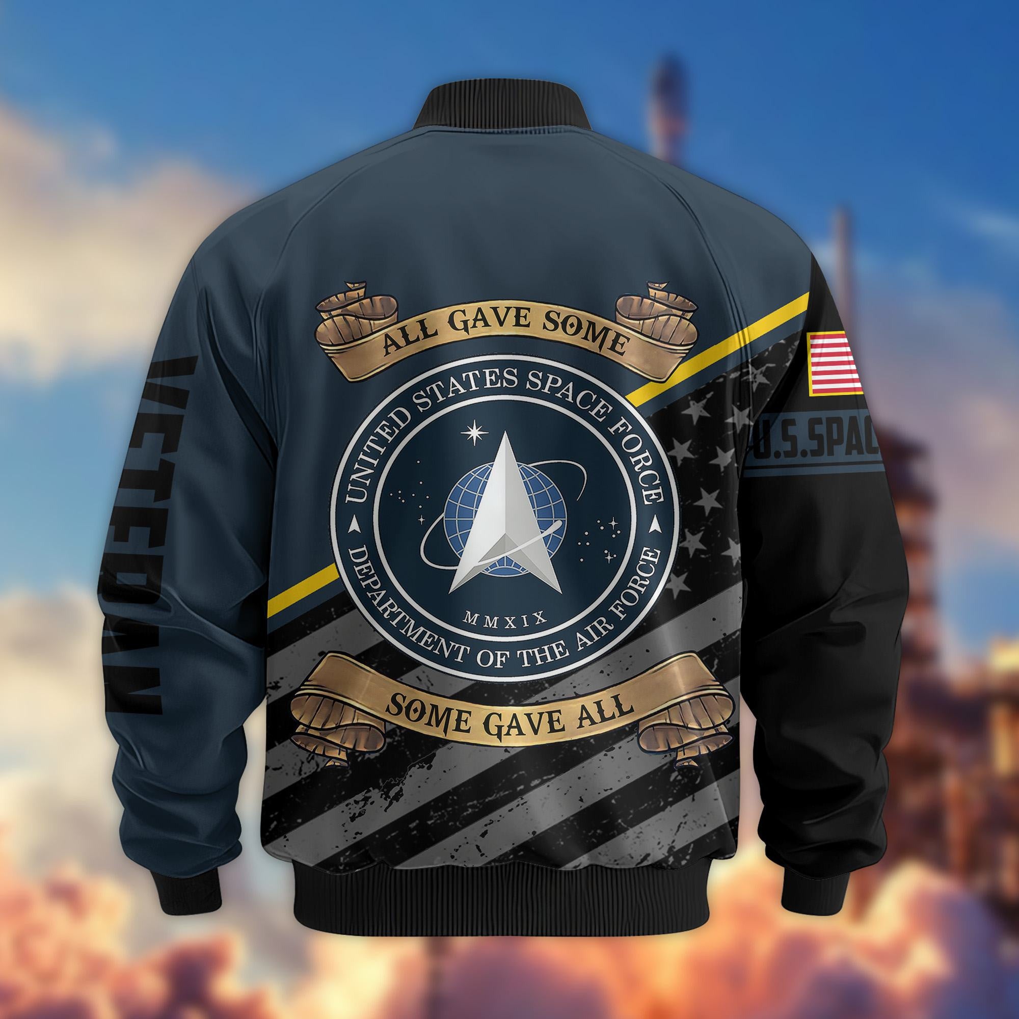 Premium US Veterans Bomber Jacket, Gifts For US Veterans, Gifts For Veterans Day