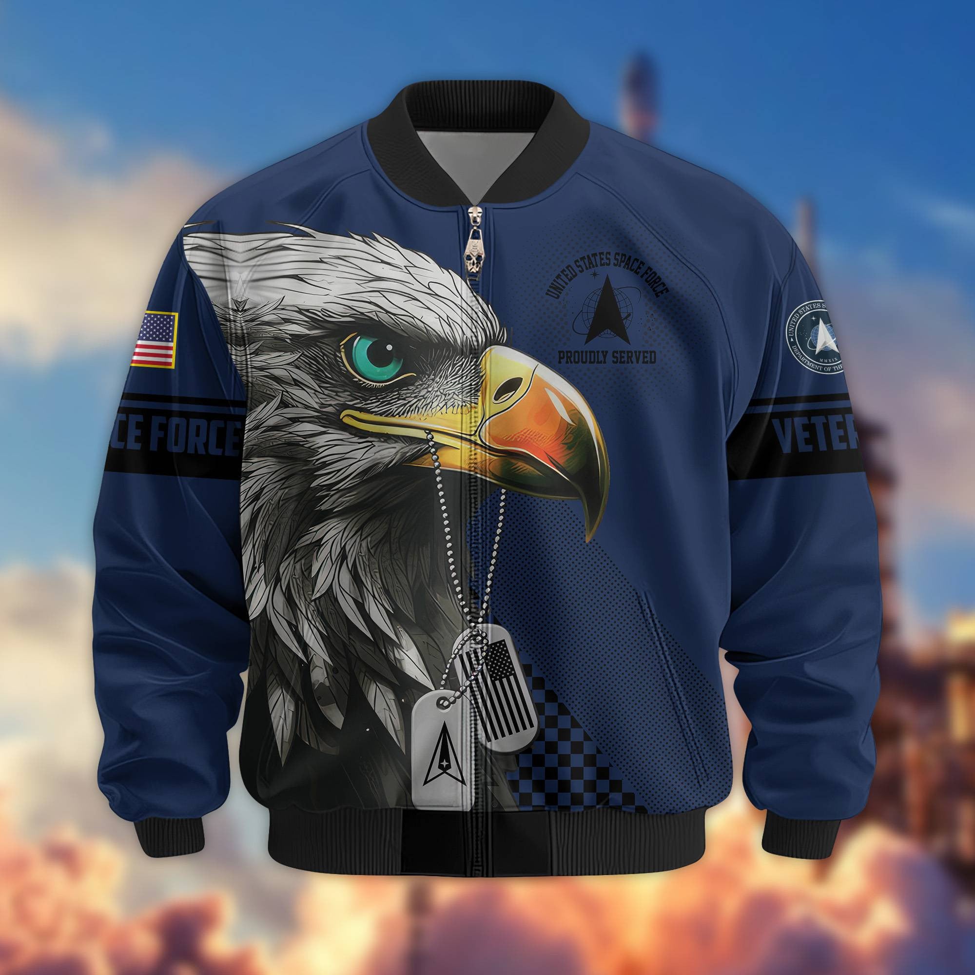 Premium US Veterans Bomber Jacket, Gifts For US Veterans, Gifts For Veterans Day