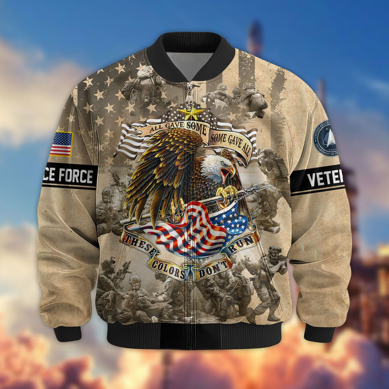 Premium US Veterans Bomber Jacket, Gifts For US Veterans, Gifts For Veterans Day