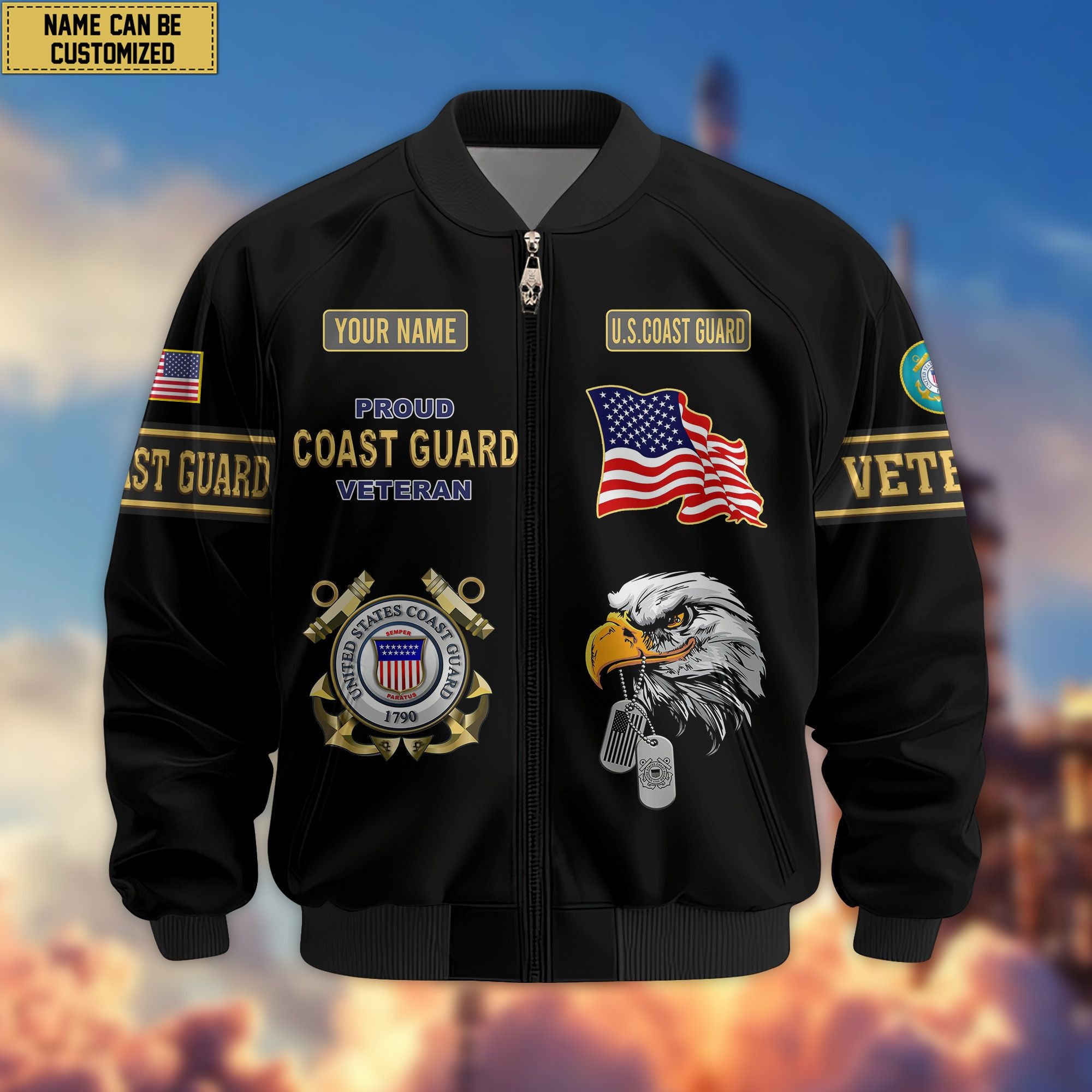 Premium Personalized US Veterans Bomber Jacket, Gifts For US Veterans, Gifts For Veterans Day