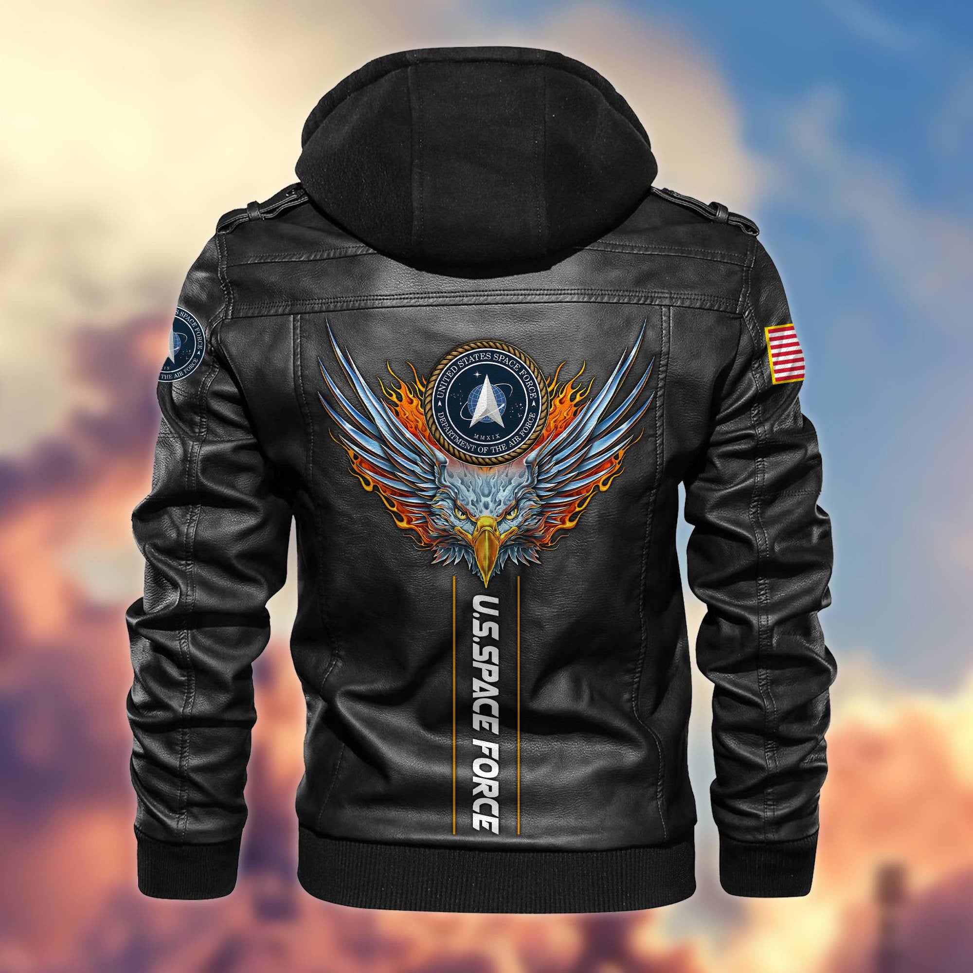 Premium US Veterans Leather Jacket, Gifts For US Veterans, Gifts For Veterans Day