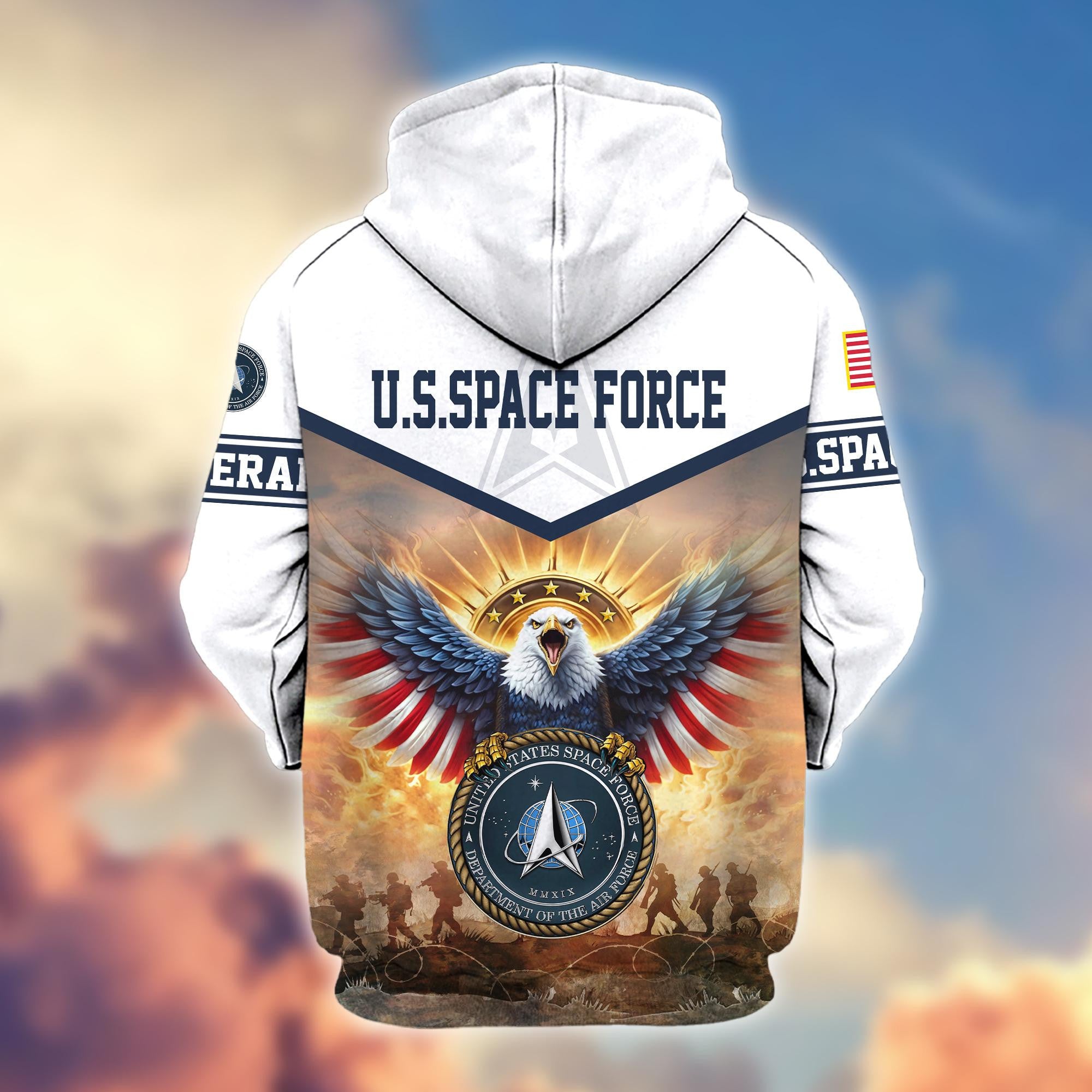 Premium Honoring All Who Served US Veterans Zip Hoodie, Gifts For US Veterans, Gifts For Veterans Day