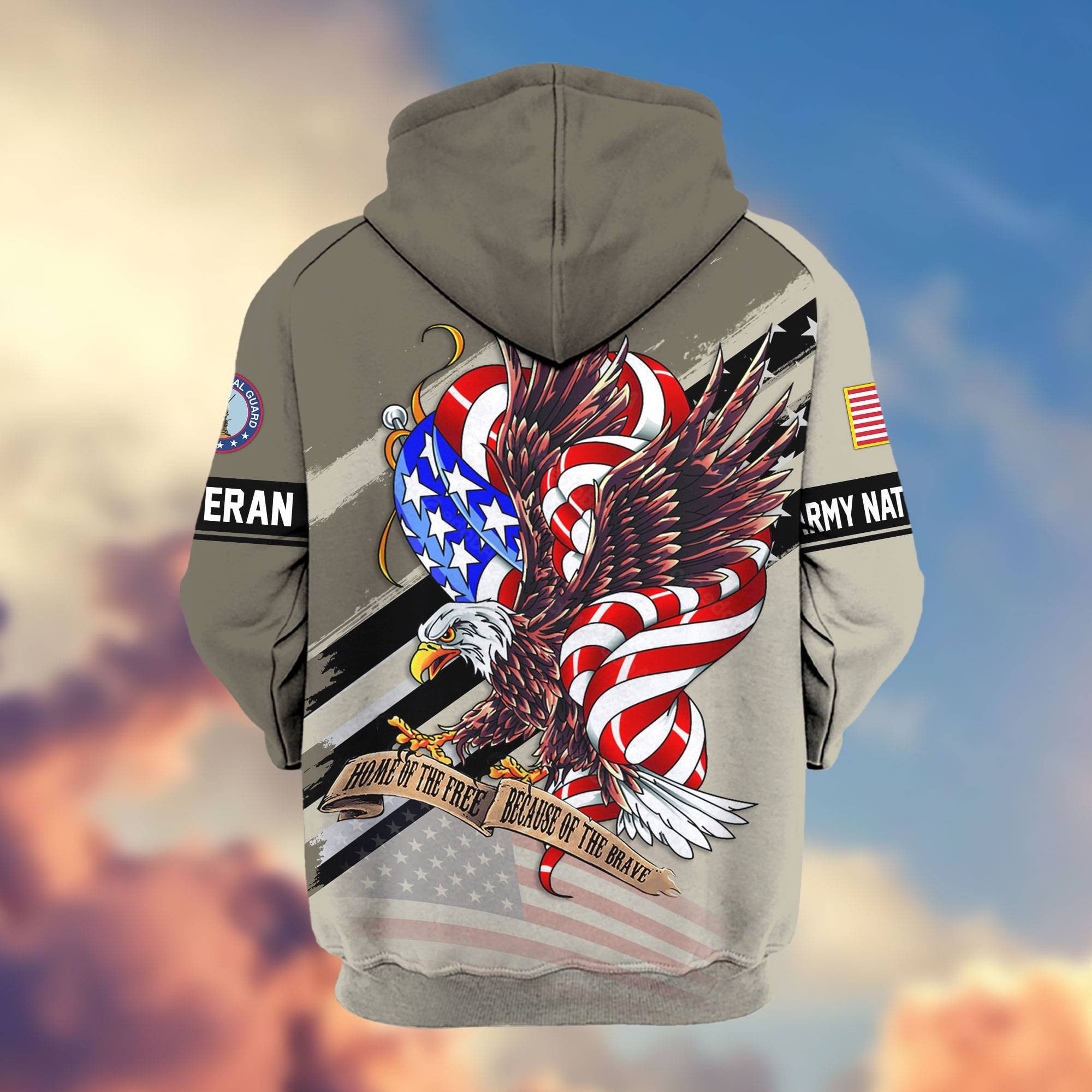 Premium US Veterans Zip Hoodie, Gifts For US Veterans, Gifts For Veterans Day