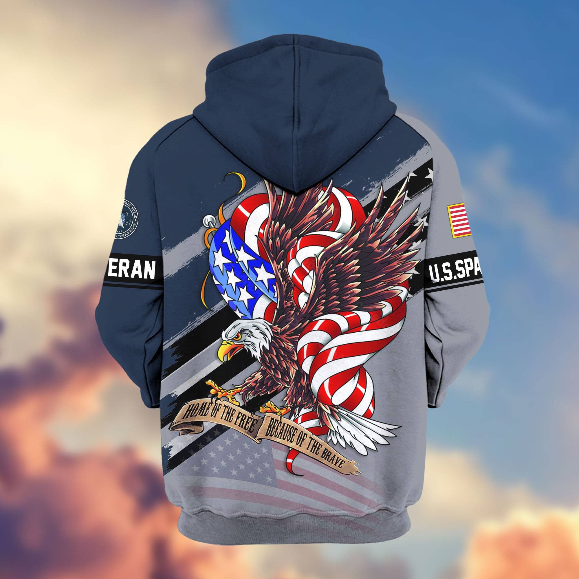 Premium US Veterans Zip Hoodie, Gifts For US Veterans, Gifts For Veterans Day