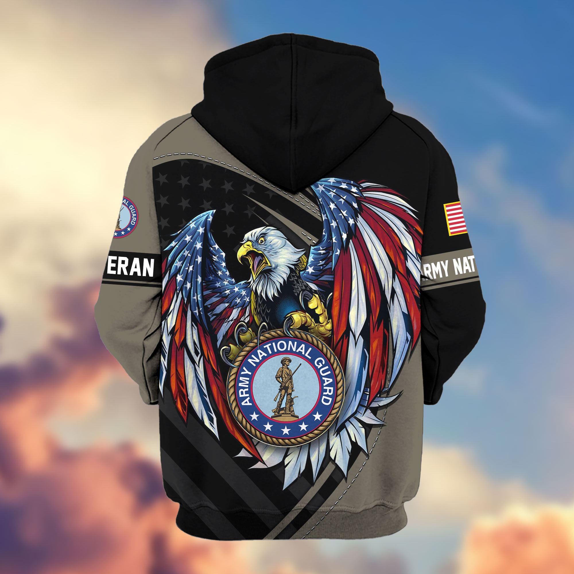 Premium US Veterans Zip Hoodie, Gifts For US Veterans, Gifts For Veterans Day