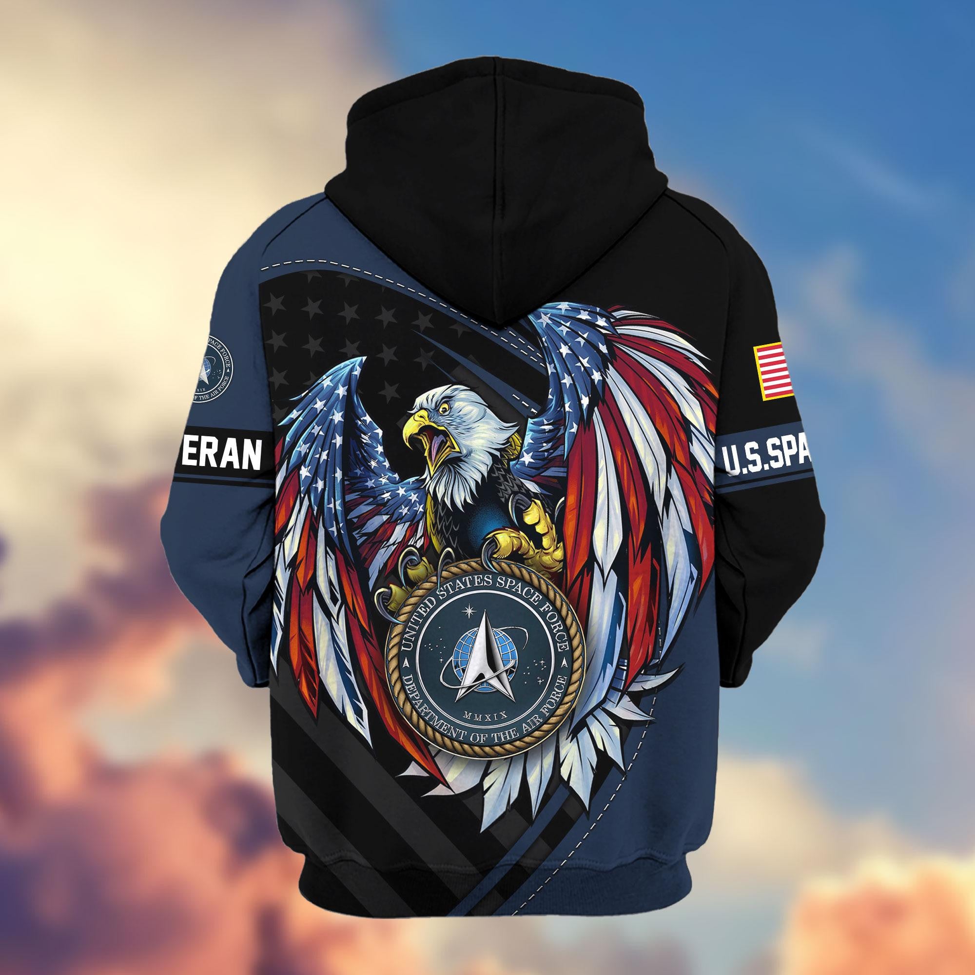 Premium US Veterans Zip Hoodie, Gifts For US Veterans, Gifts For Veterans Day