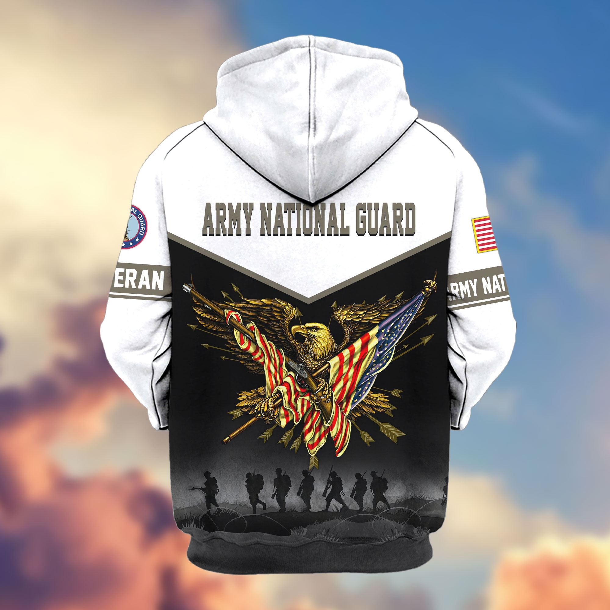 Premium US Veterans Zip Hoodie, Gifts For US Veterans, Gifts For Veterans Day
