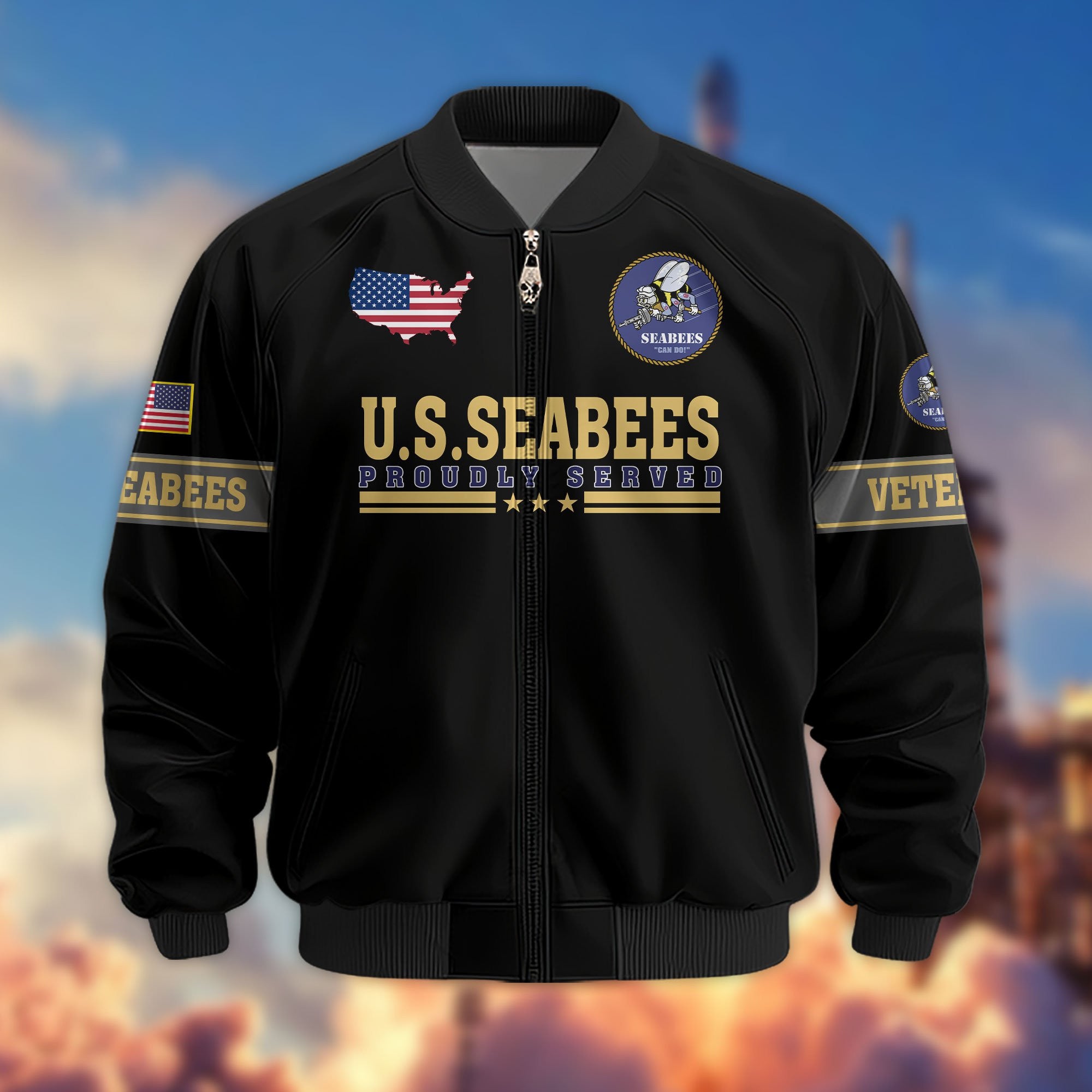 Premium Son Of America US Veterans Bomber Jacket, Gifts For US Veterans, Gifts For Veterans Day