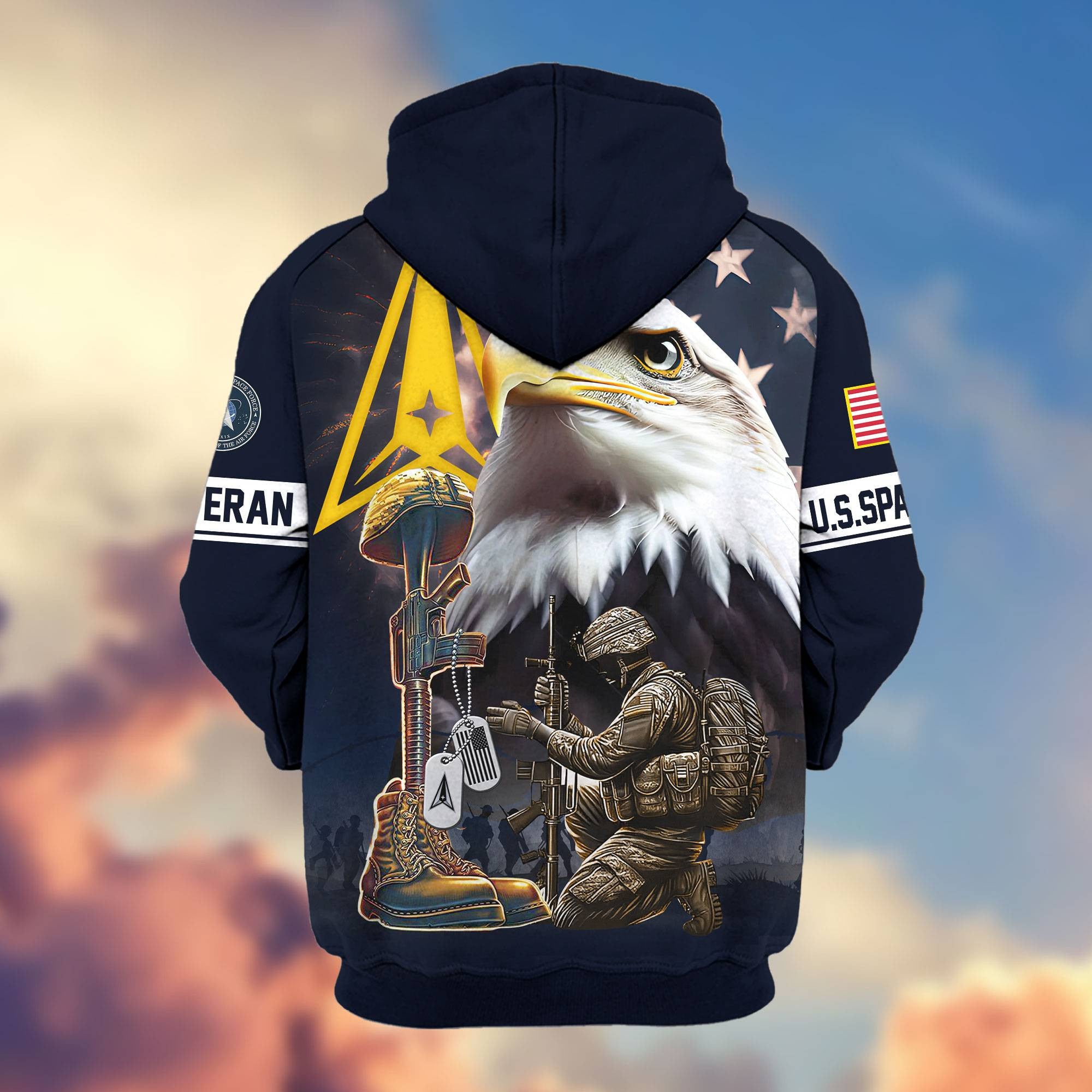 Premium Honoring All Who Served US Veterans Zip Hoodie, Gifts For US Veterans, Gifts For Veterans Day