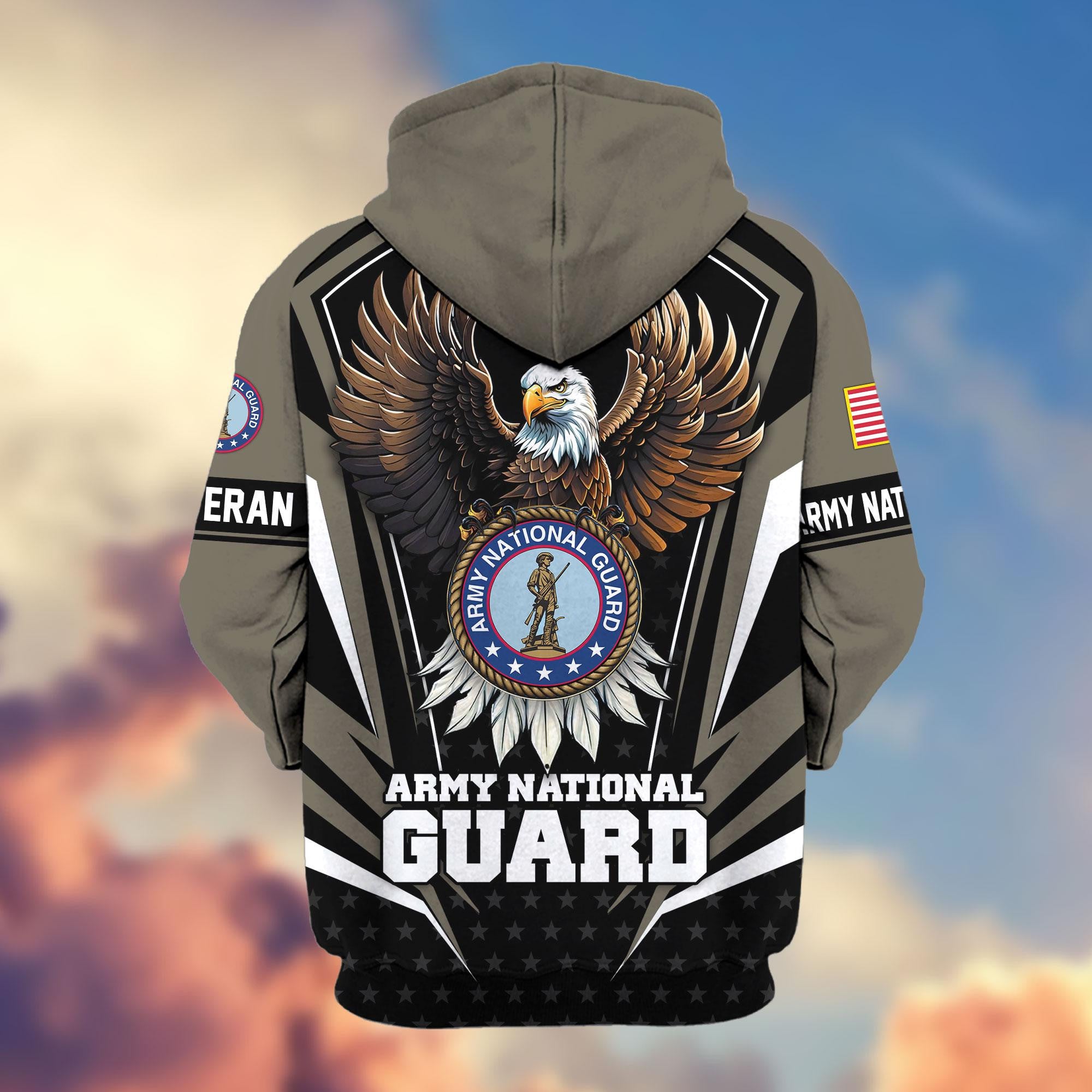 Premium US Veterans Zip Hoodie, Gifts For US Veterans, Gifts For Veterans Day