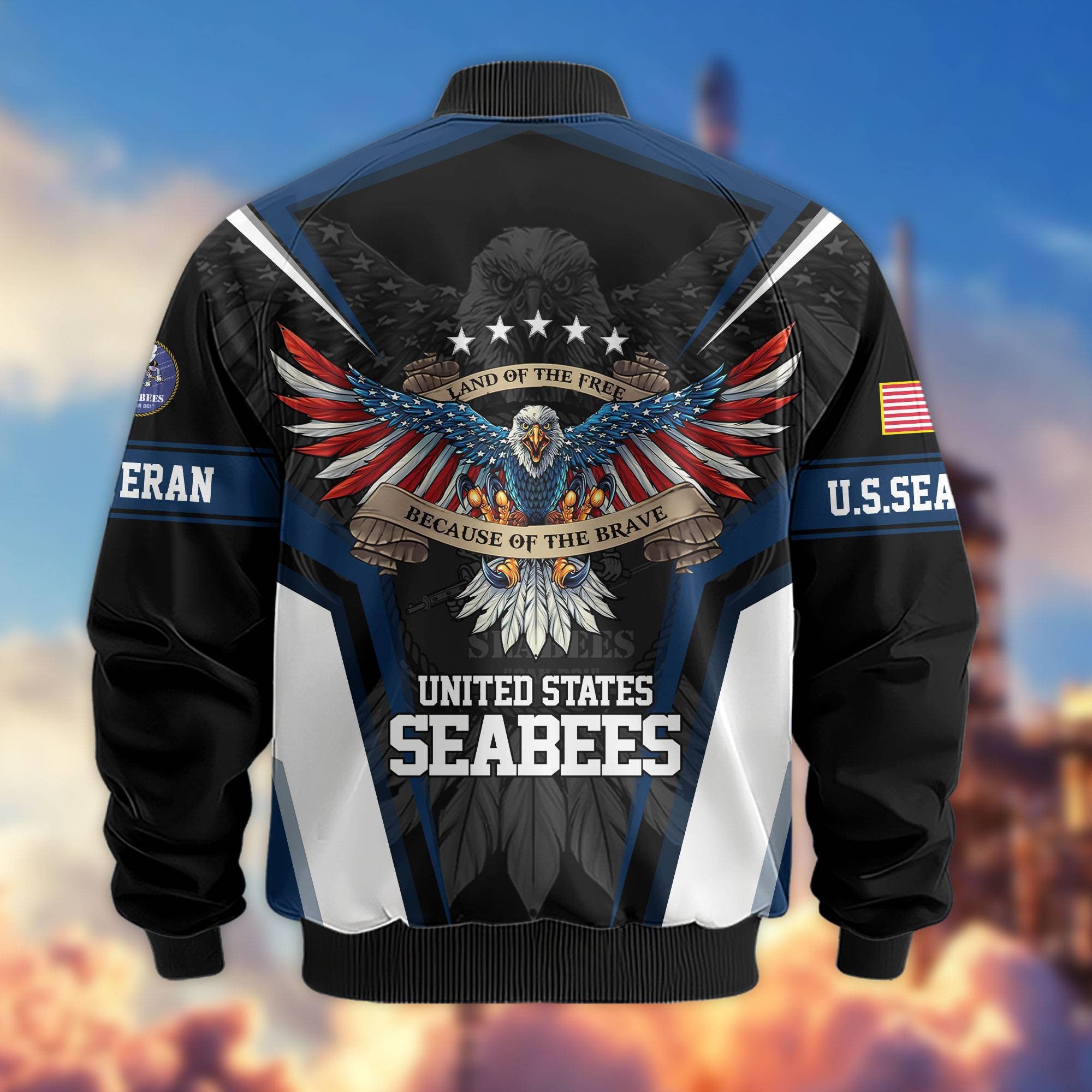 Premium US Veterans Bomber Jacket, Gifts For US Veterans, Gifts For Veterans Day