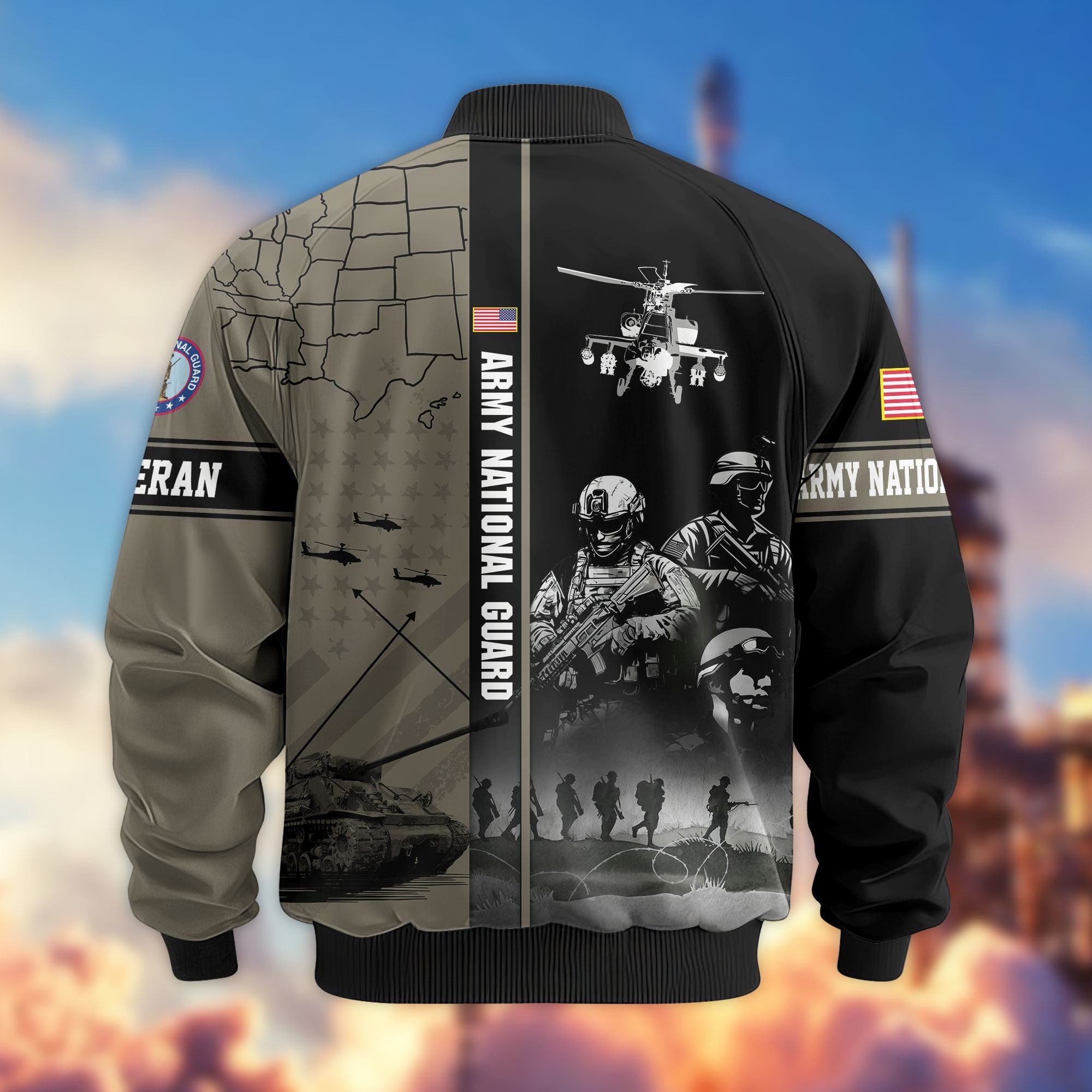 Premium US Veterans Bomber Jacket, Gifts For US Veterans, Gifts For Veterans Day