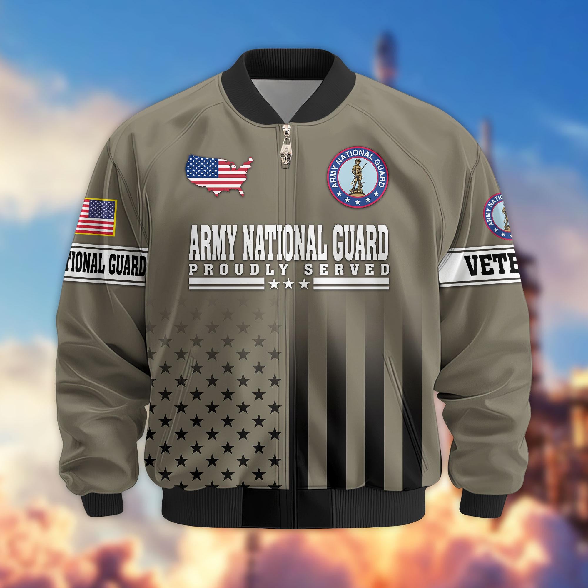 Premium US Veterans Bomber Jacket, Gifts For US Veterans
