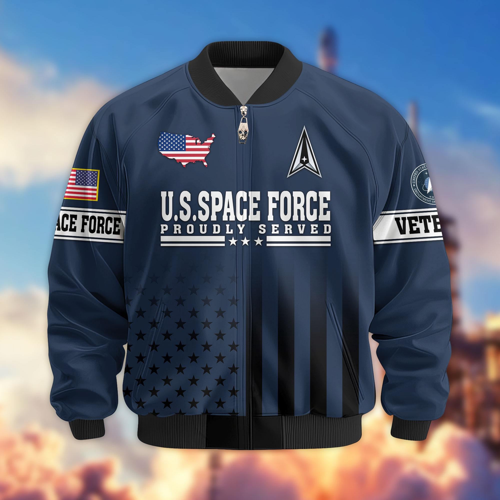 Premium US Veterans Bomber Jacket, Gifts For US Veterans