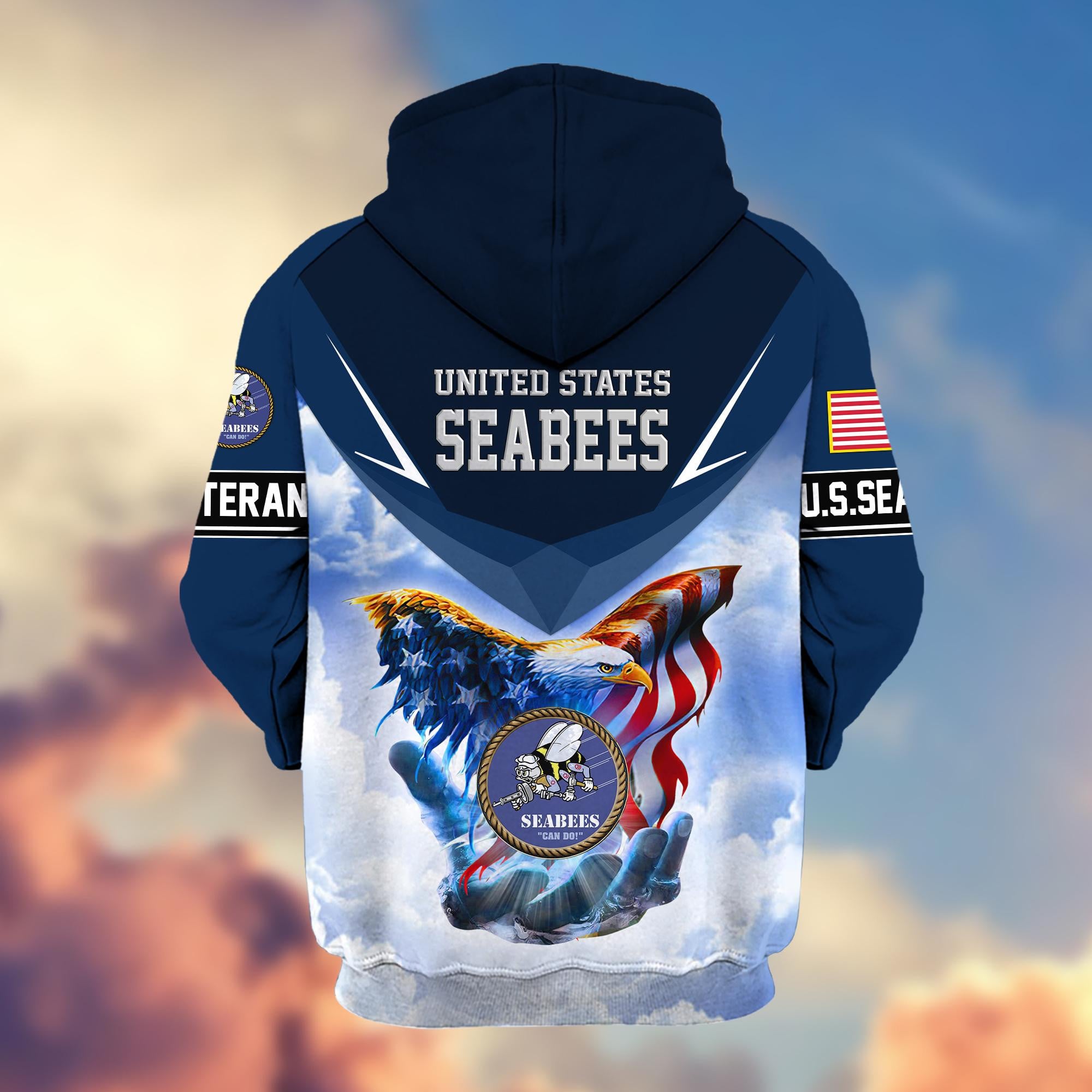 Premium US Veterans Zip Hoodie, Gifts For US Veterans