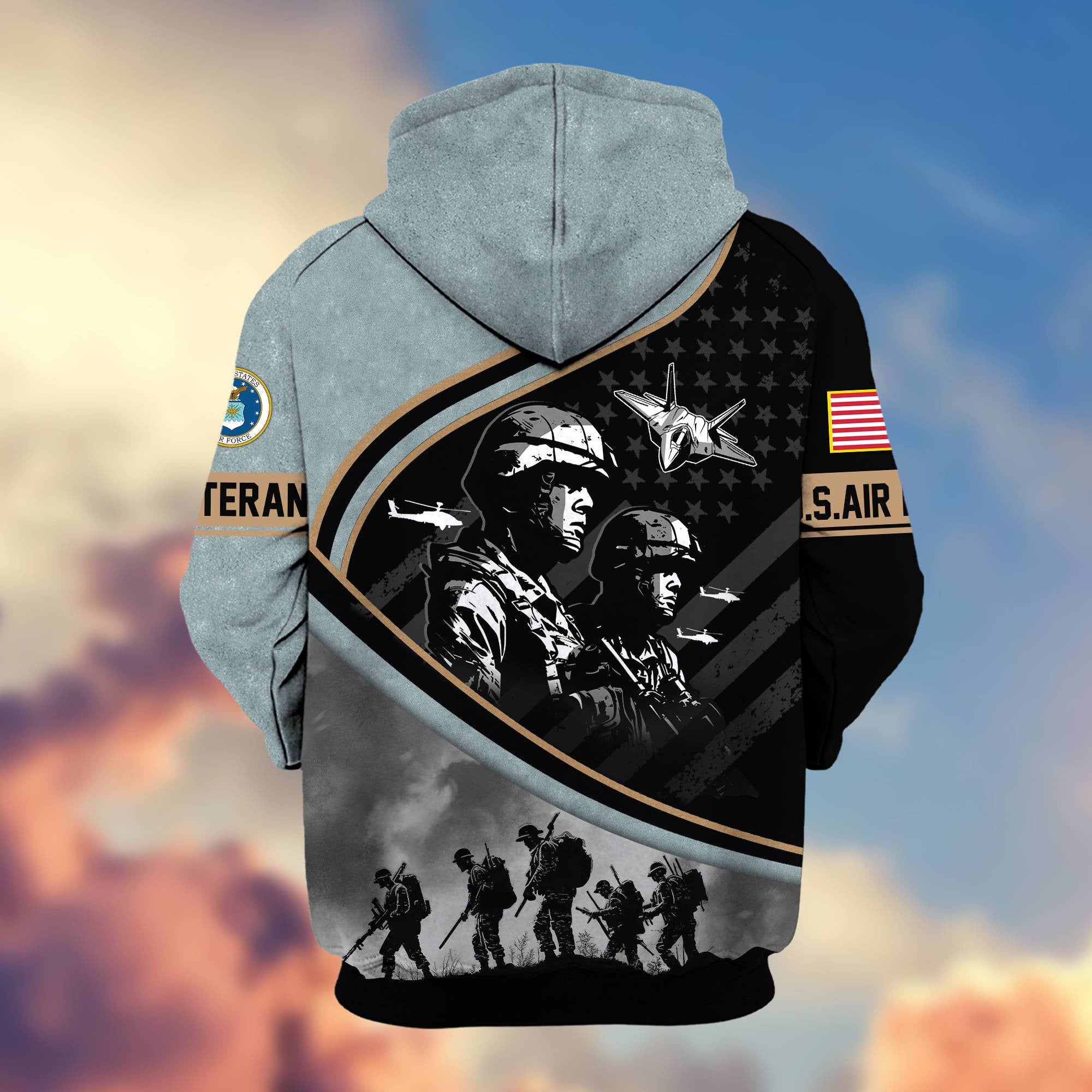 Premium Honoring All Who Served US Veterans Zip Hoodie, Gifts For US Veterans