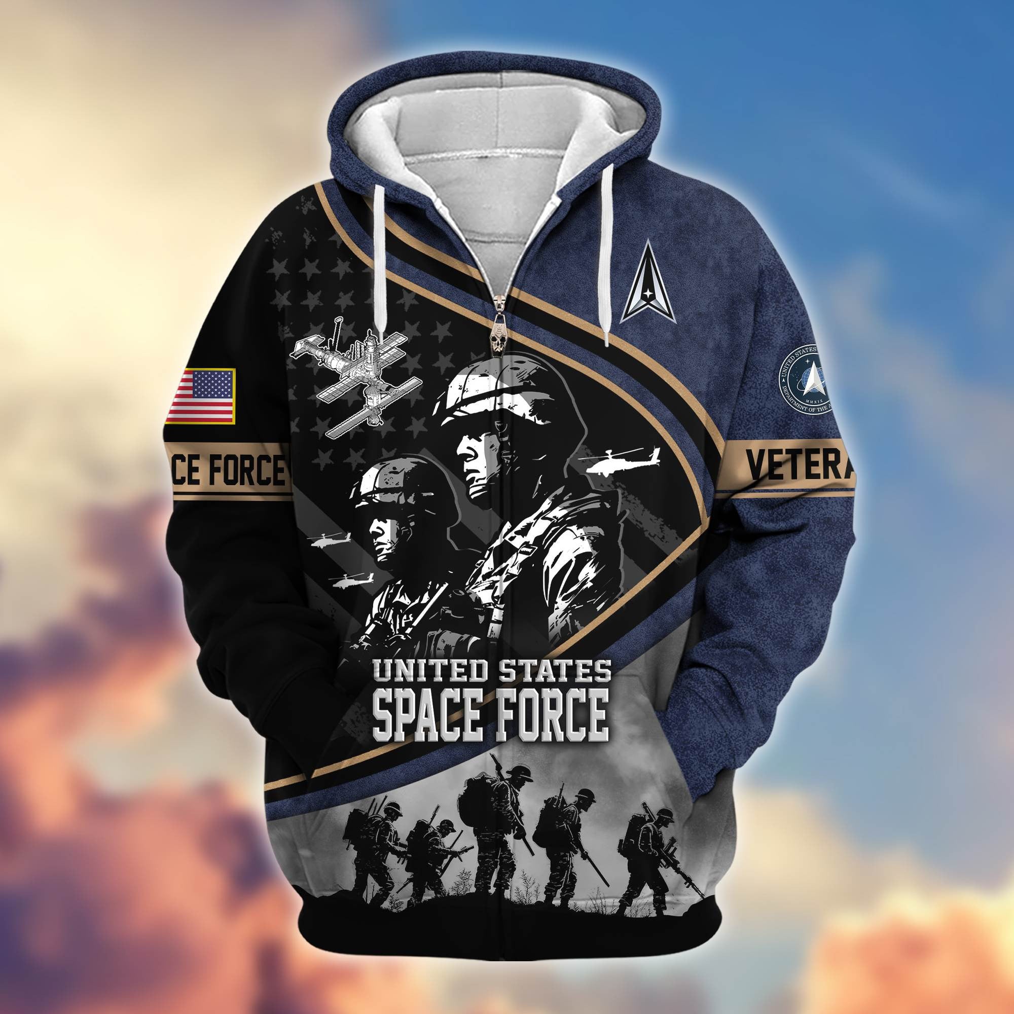 Premium Honoring All Who Served US Veterans Zip Hoodie, Gifts For US Veterans