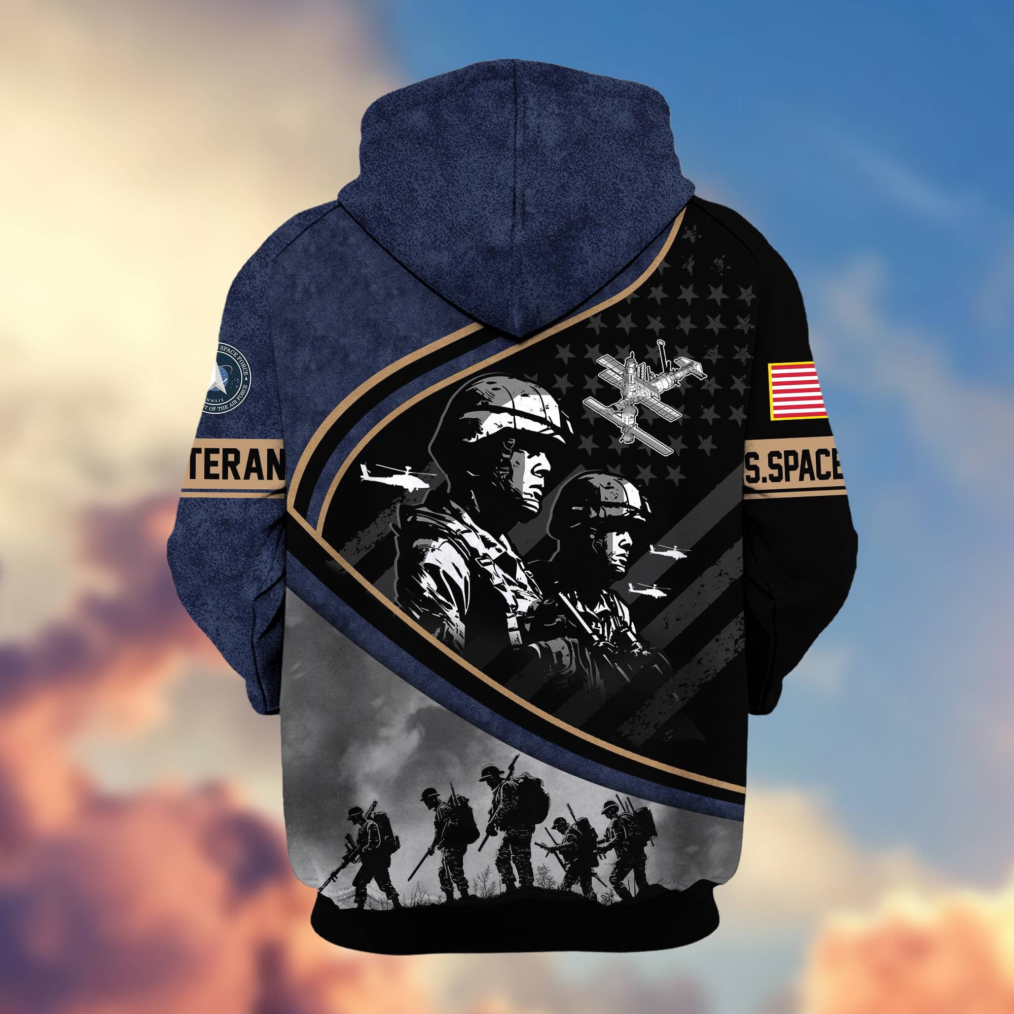 Premium Honoring All Who Served US Veterans Zip Hoodie, Gifts For US Veterans