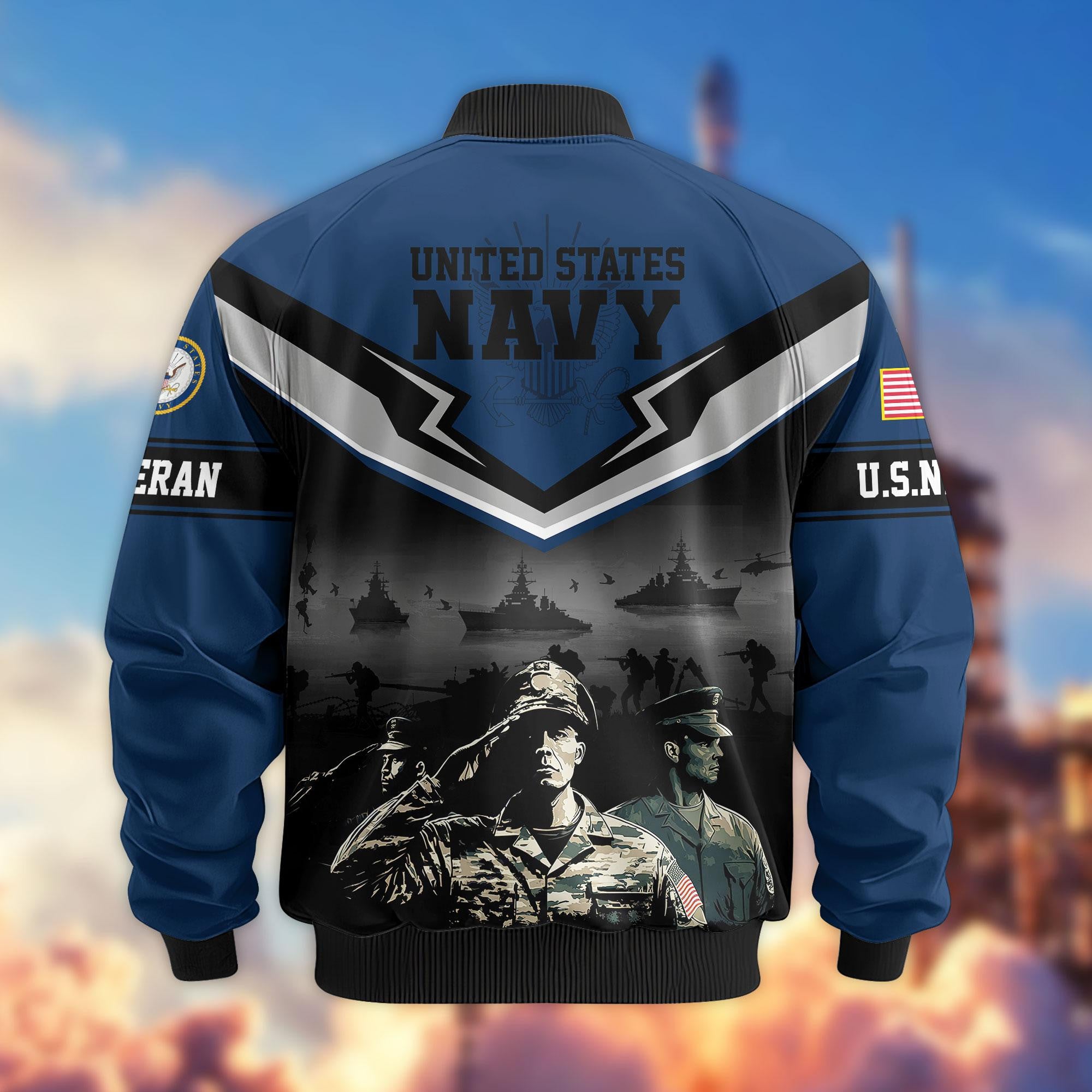 Premium Honoring All Who Served US Veterans Bomber Jacket, Gifts For US Veterans