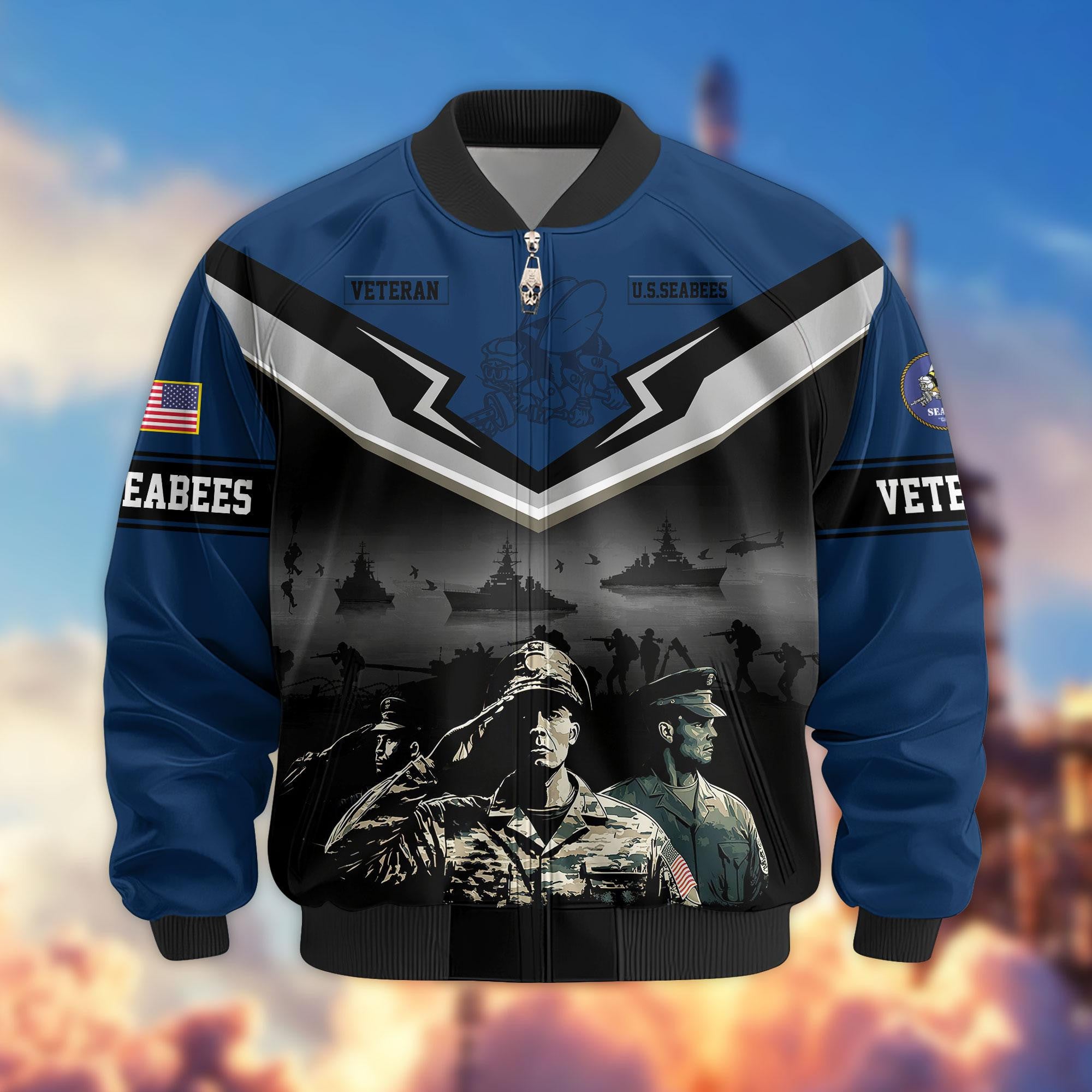 Premium Honoring All Who Served US Veterans Bomber Jacket, Gifts For US Veterans