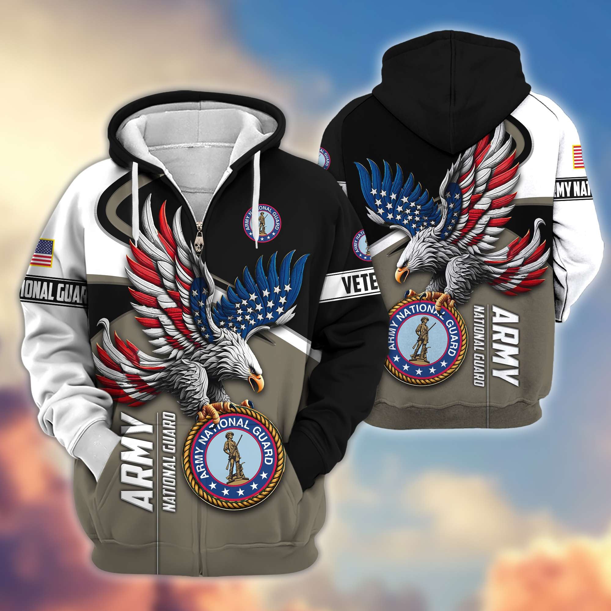 Premium US Veterans Zip Hoodie, Gifts For US Veterans