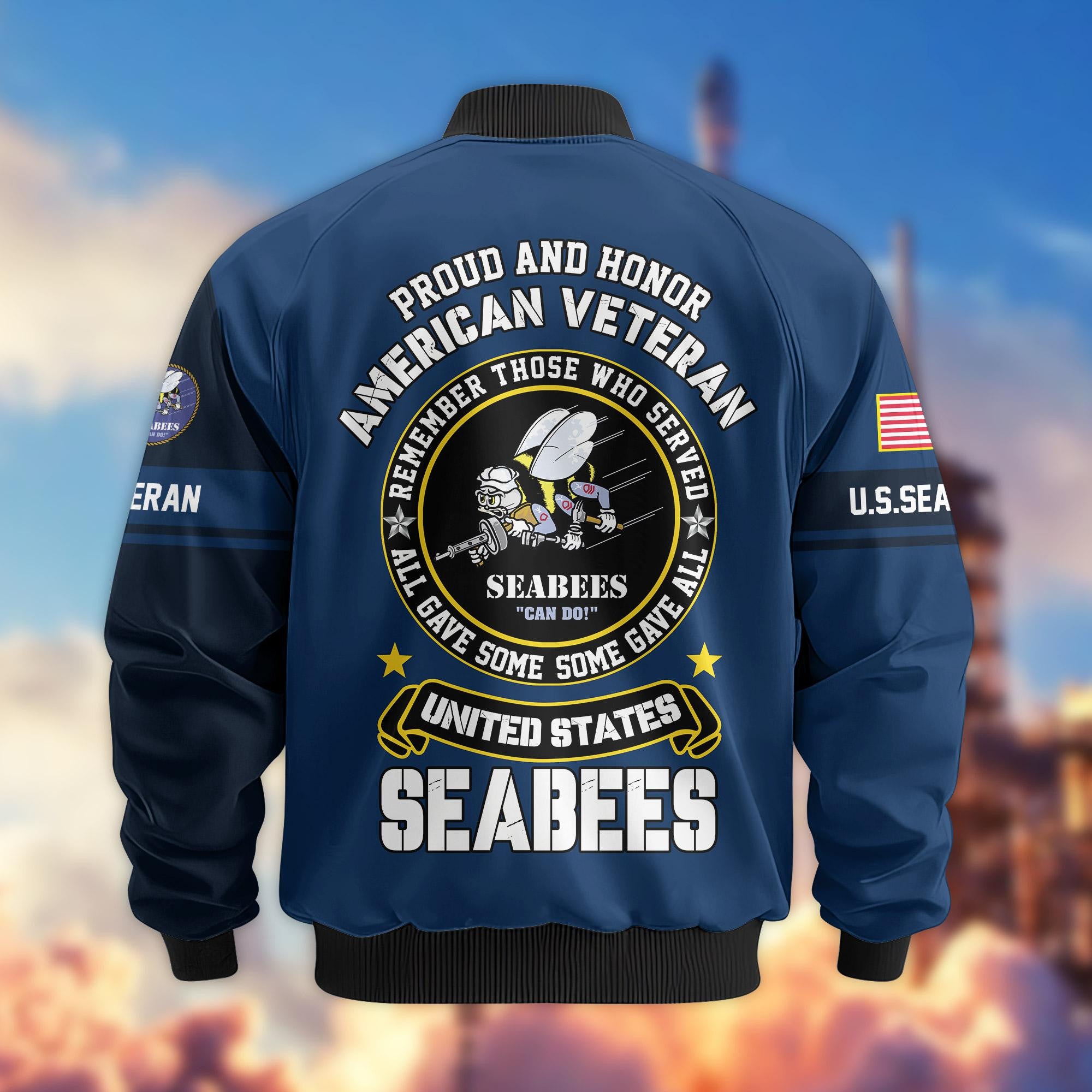Premium Proudly Served US Veterans Bomber Jacket, Gifts For US Veterans