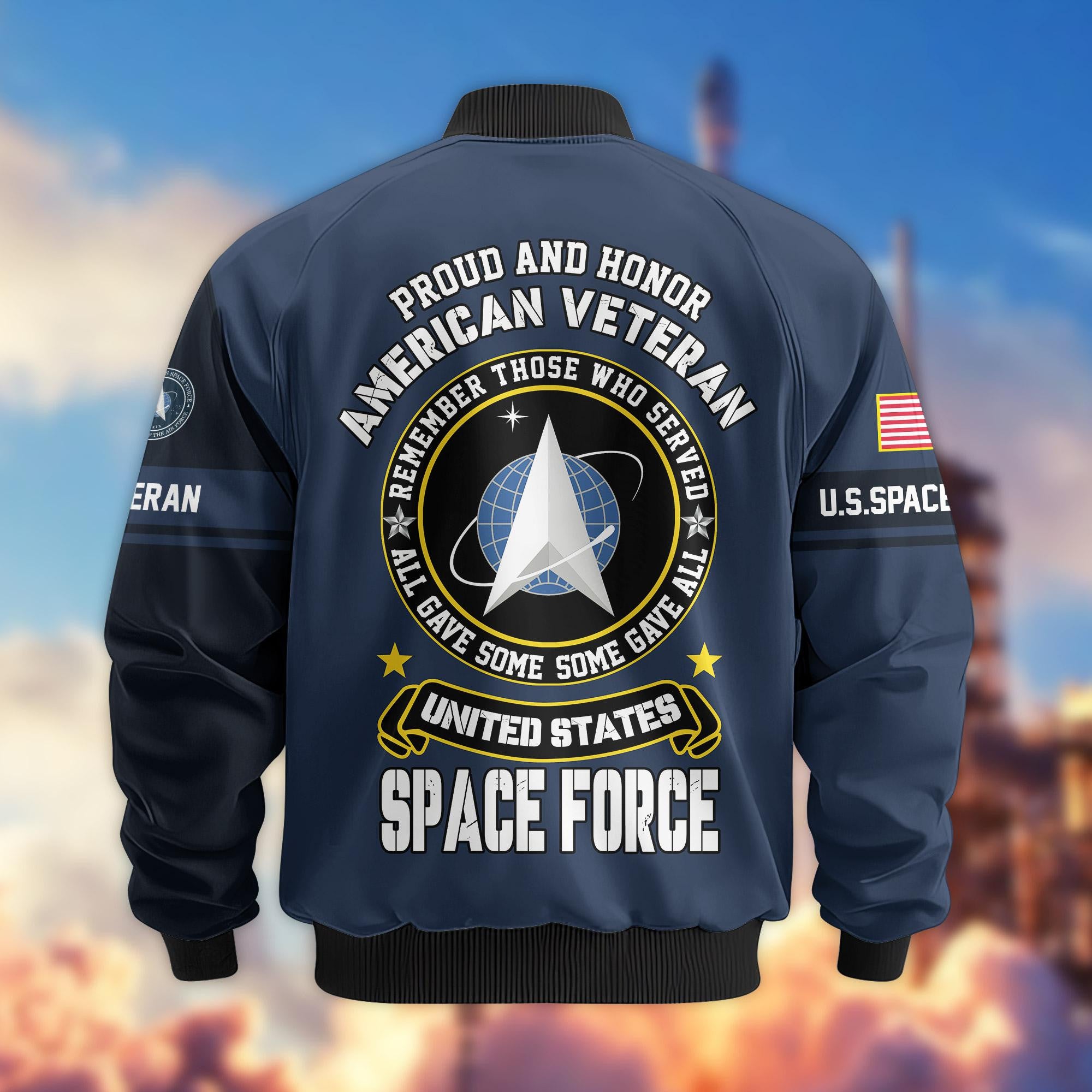 Premium Proudly Served US Veterans Bomber Jacket, Gifts For US Veterans