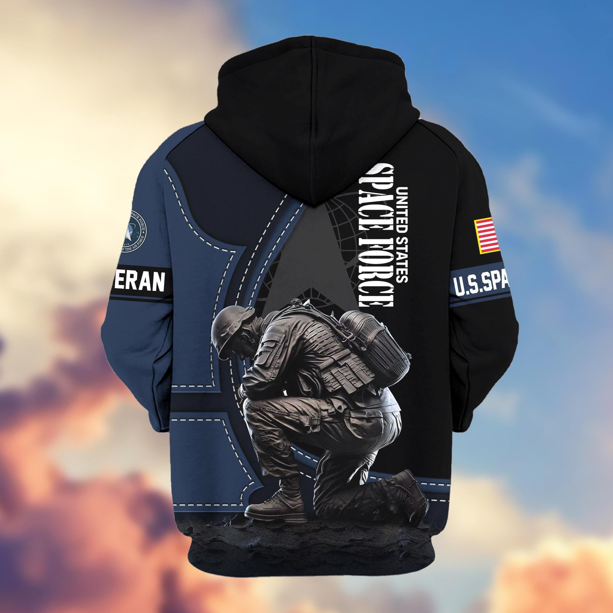 Premium US Veterans Zip Hoodie, Gifts For US Veterans