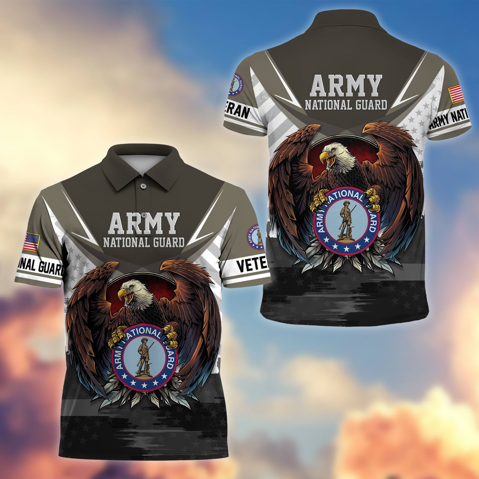 Premium US Veterans Polo Shirt, Gifts For US Veterans, Gifts On Father's Day, Armed Force Day, Independence Day, Veterans Day.