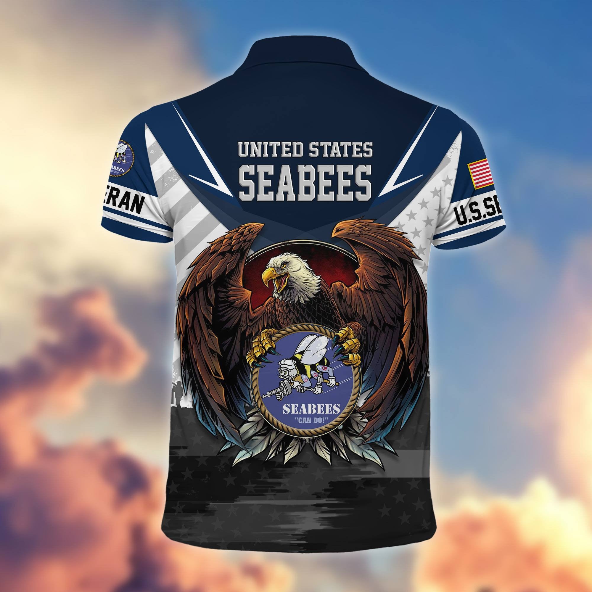 Premium US Veterans Polo Shirt, Gifts For US Veterans, Gifts On Father's Day, Armed Force Day, Independence Day, Veterans Day.